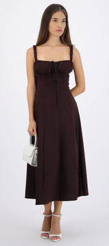 Vestido liso maxi