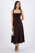 Vestido liso maxi