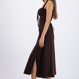 Vestido liso maxi