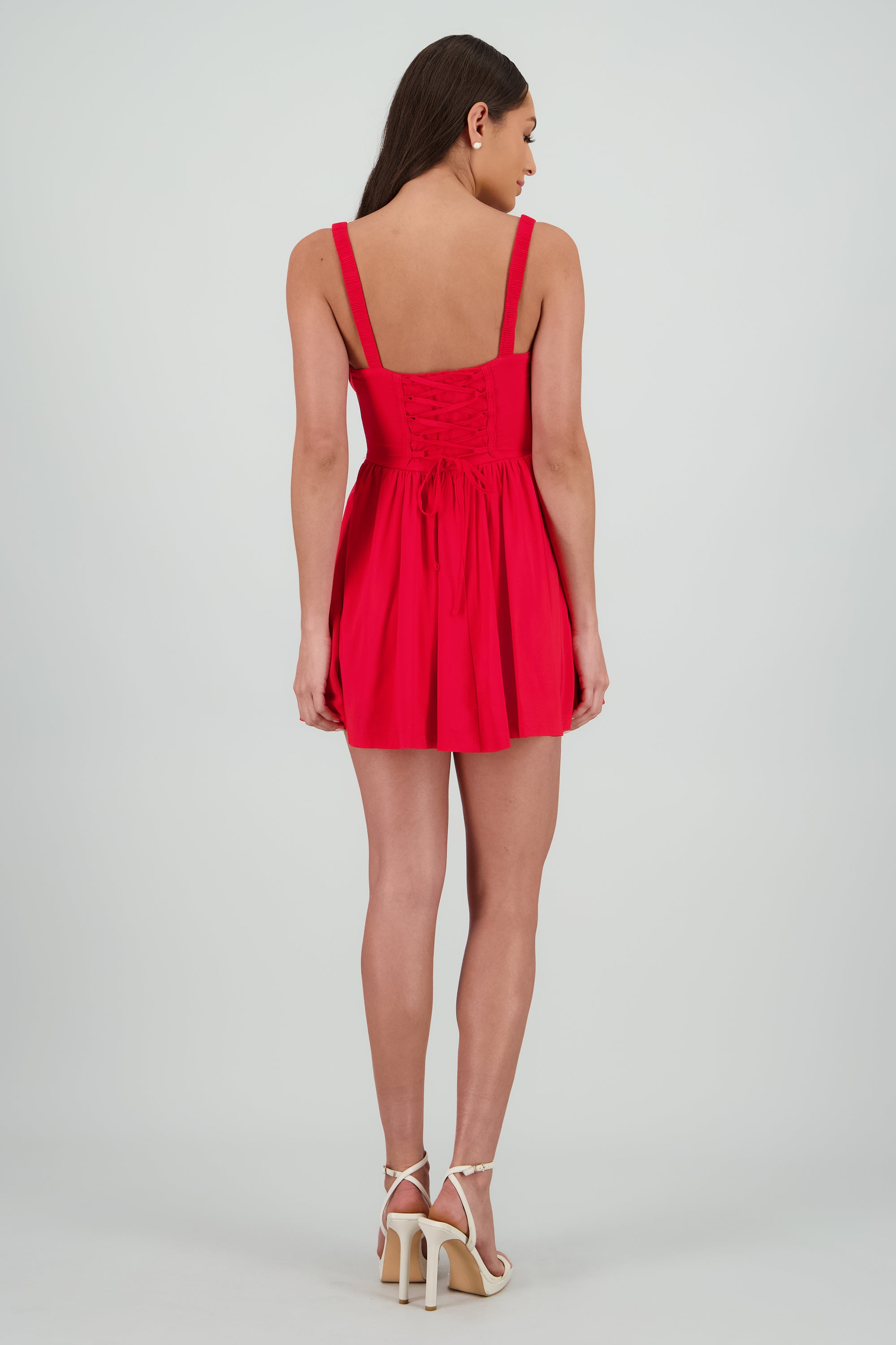 Vestido corset liso ROJO