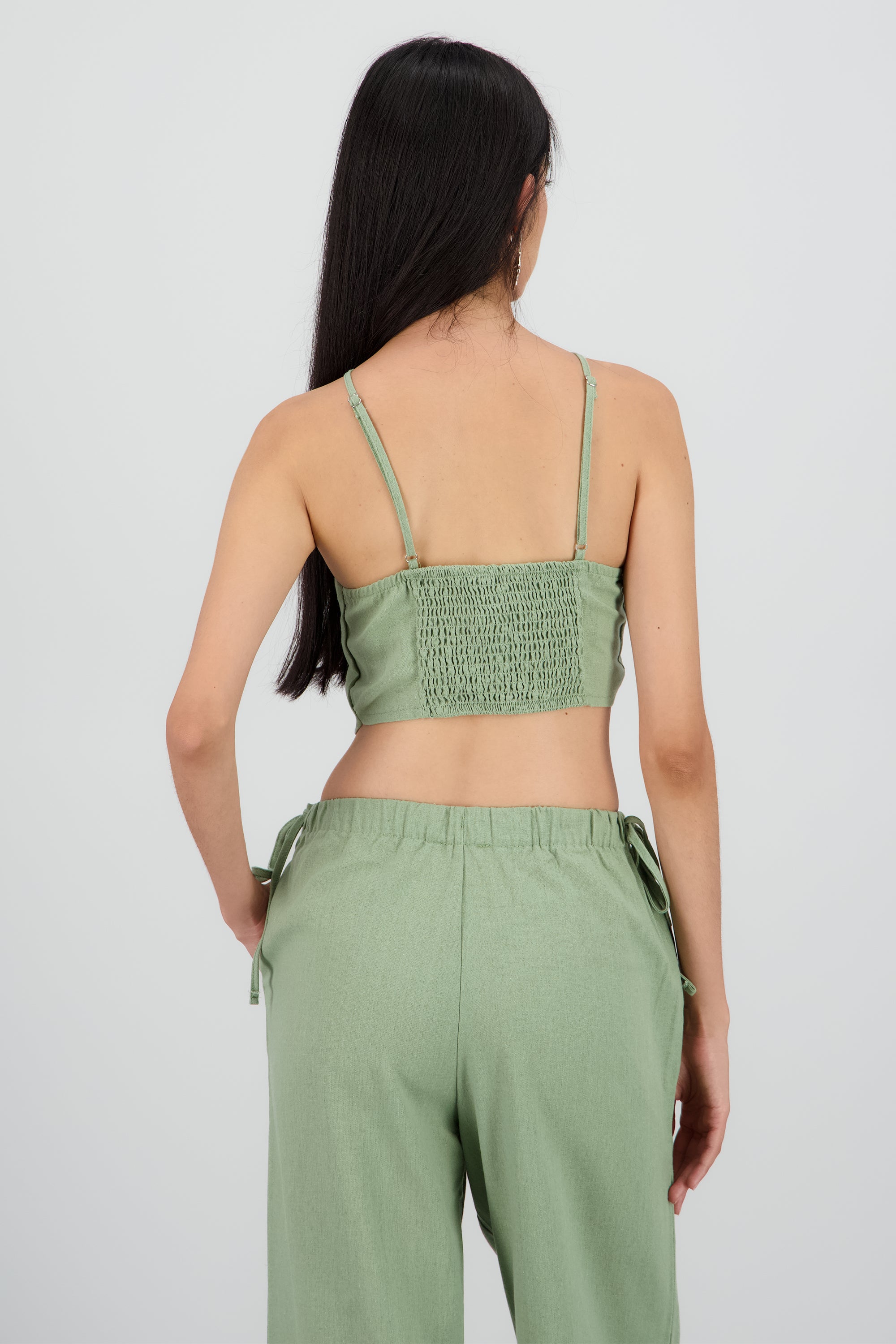 Top cuentas halter OLIVO