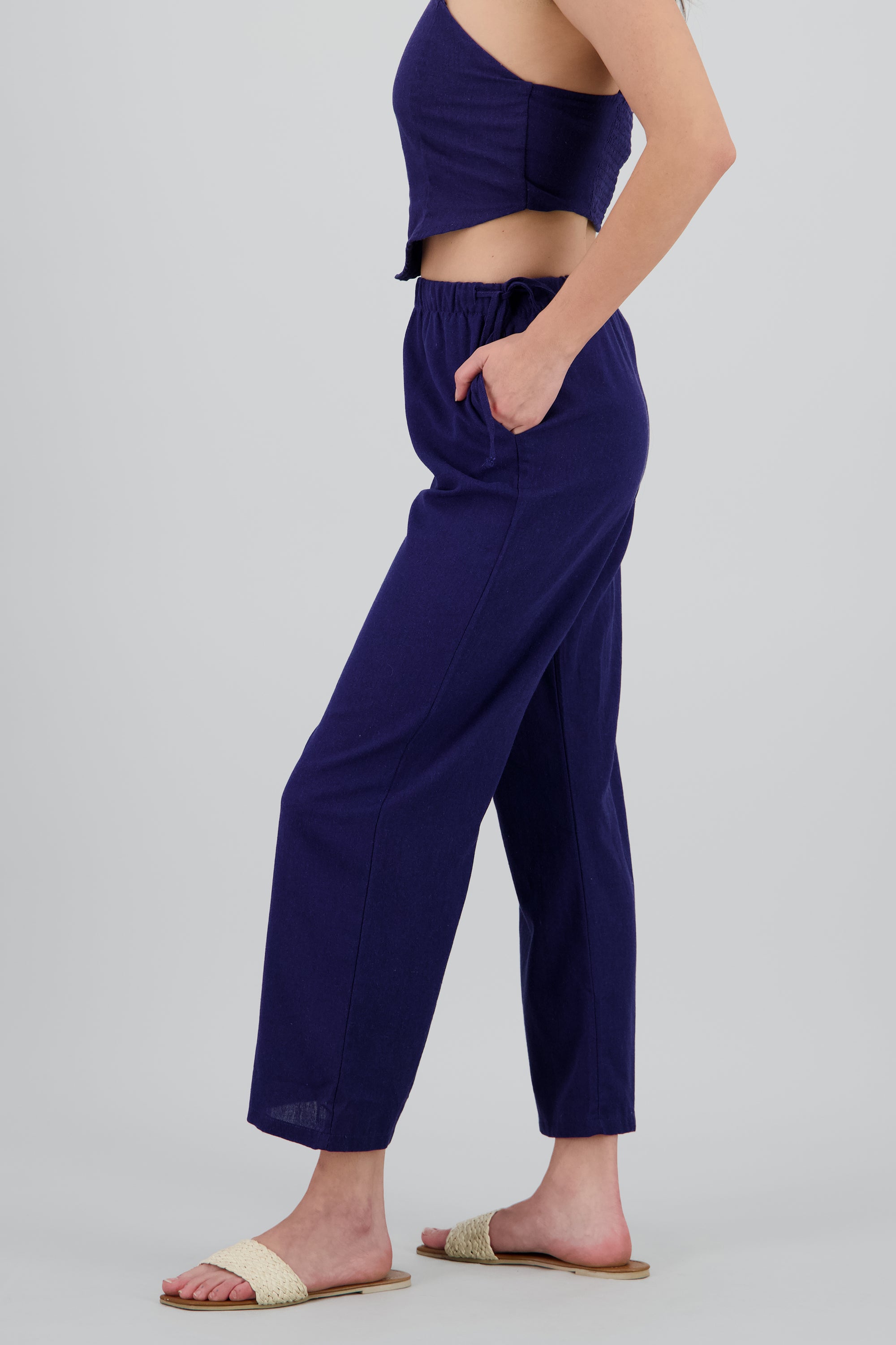 Pantalon jaretas cintura MARINO