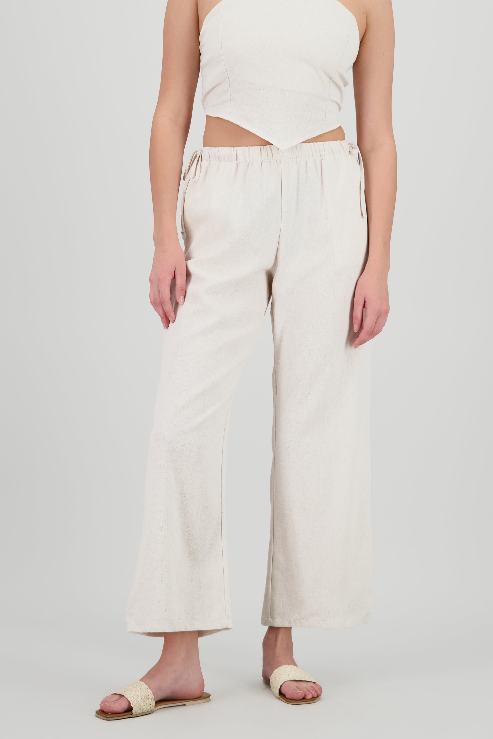 Pantalon jaretas cintura HUESO