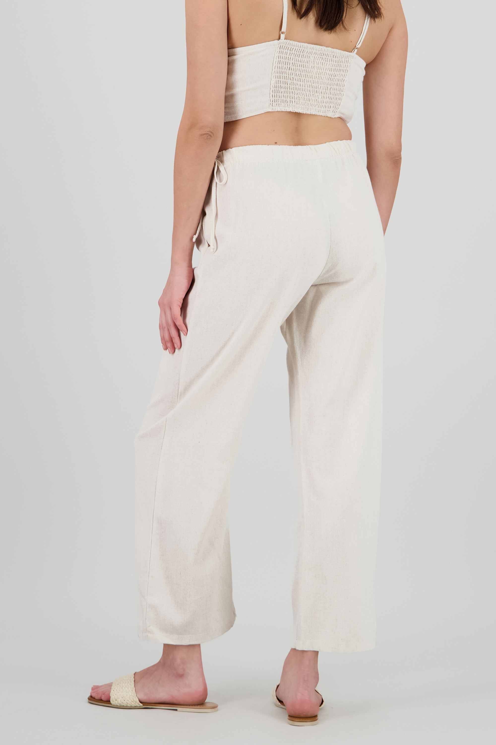 Pantalon jaretas cintura HUESO