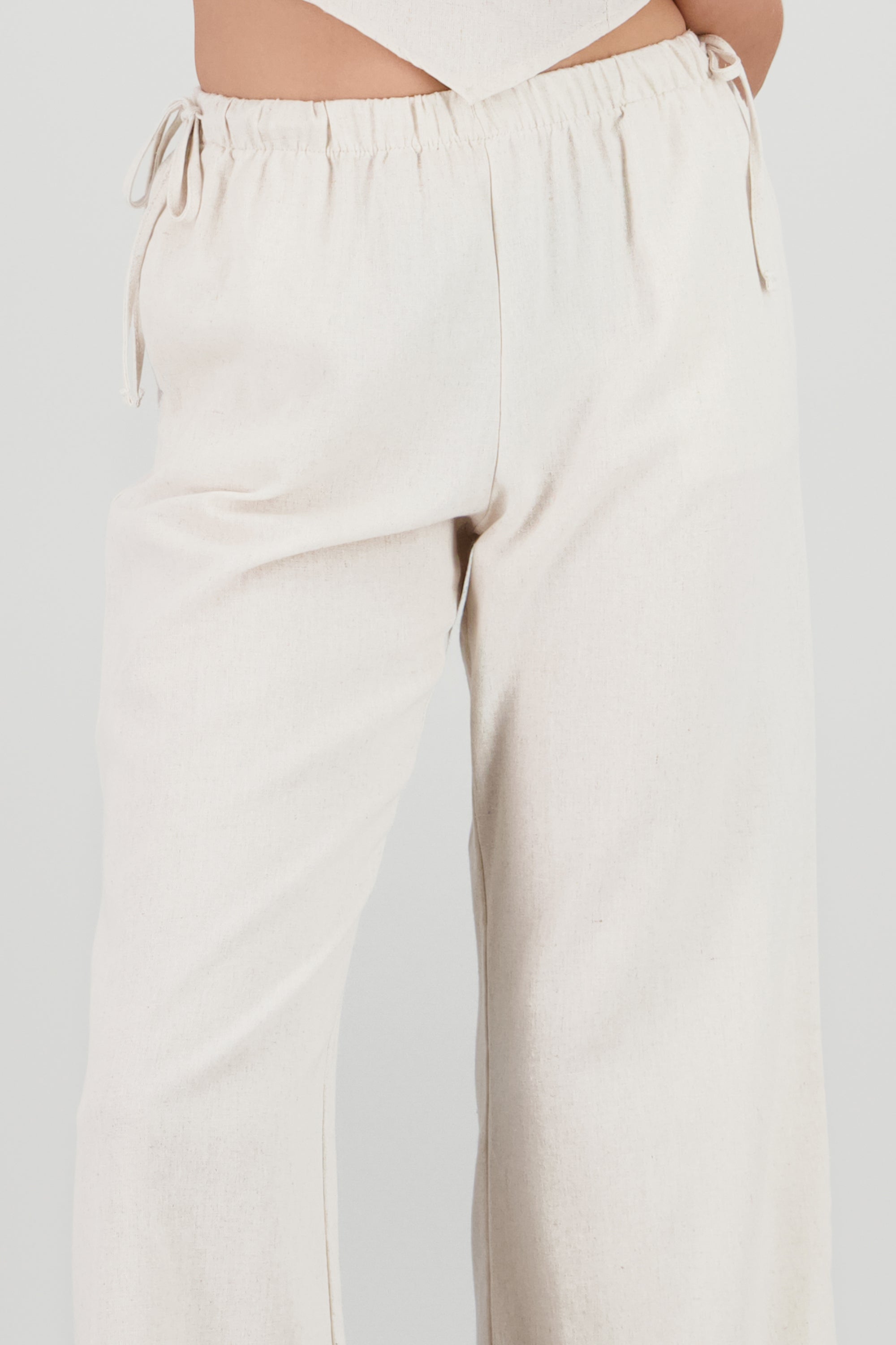 Pantalon jaretas cintura HUESO