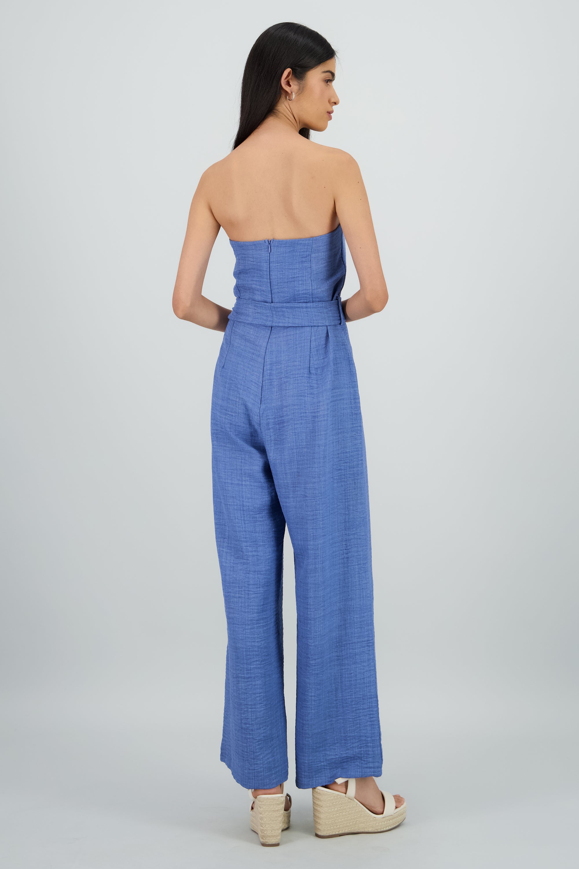 Jumpsuit strapples ligero detalle lazo INDIGO