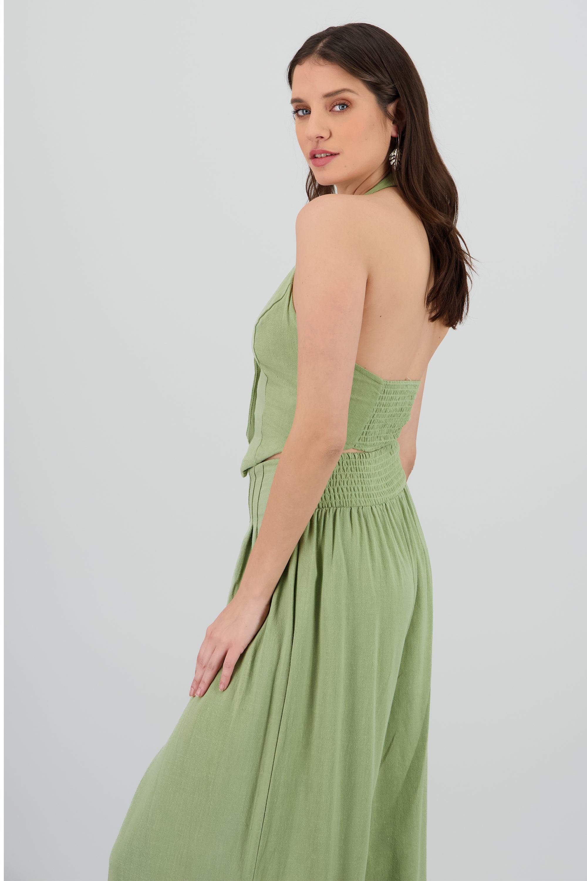 Chaleco halter botones OLIVO