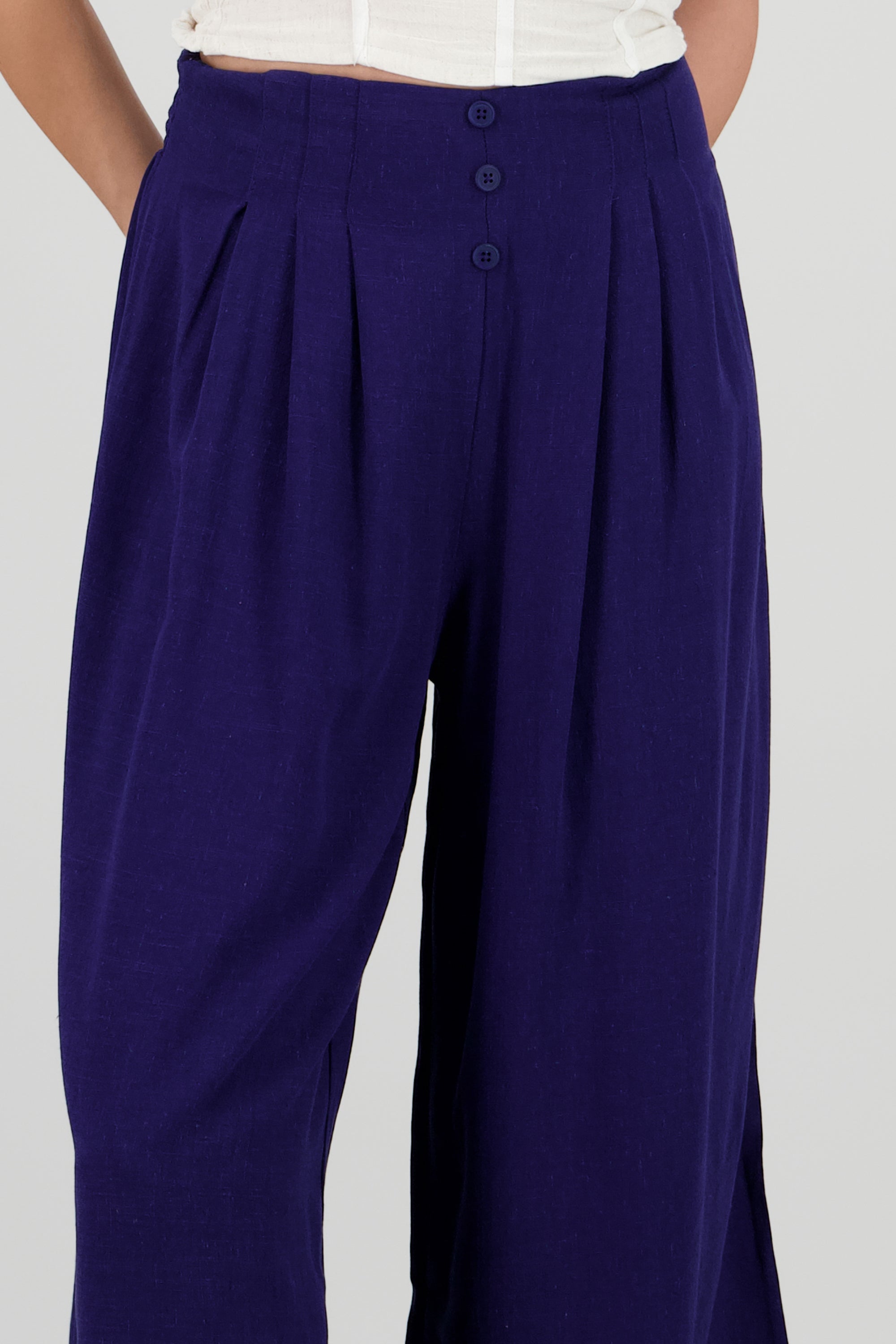 Pantalon 2 pinzas amplio MARINO