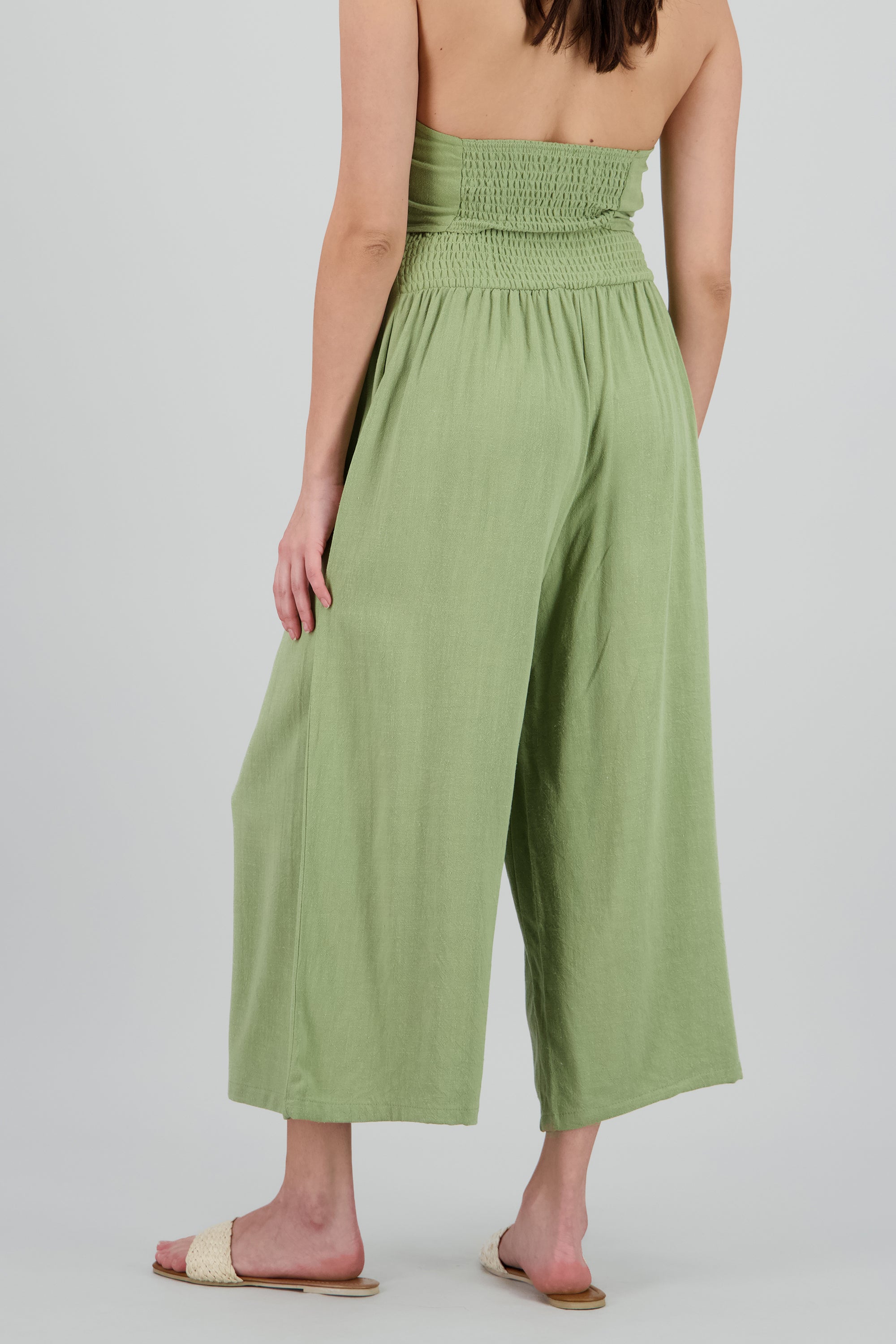Pantalon 2 pinzas amplio OLIVO
