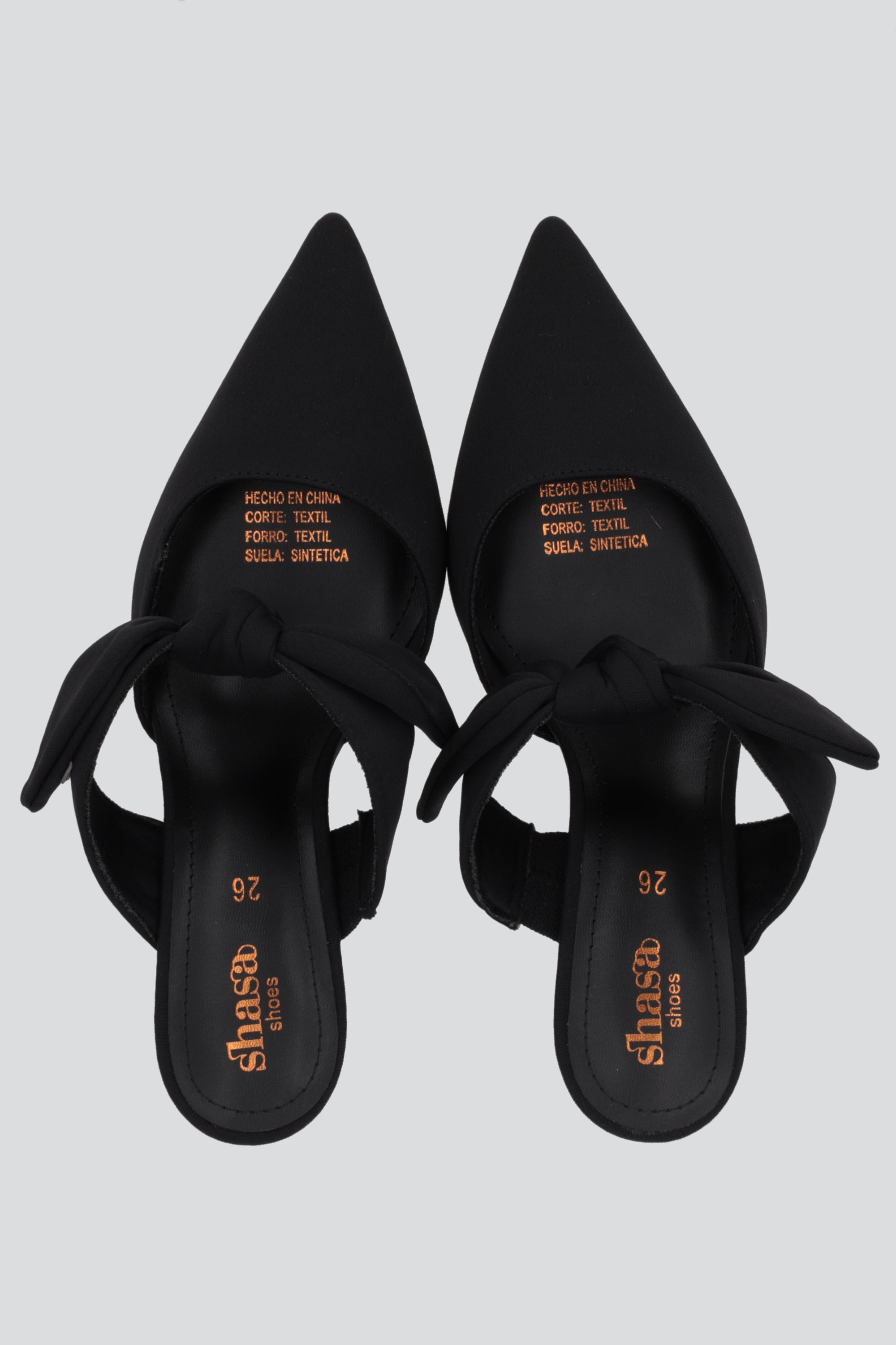 Tacon pointy mula moño NEGRO