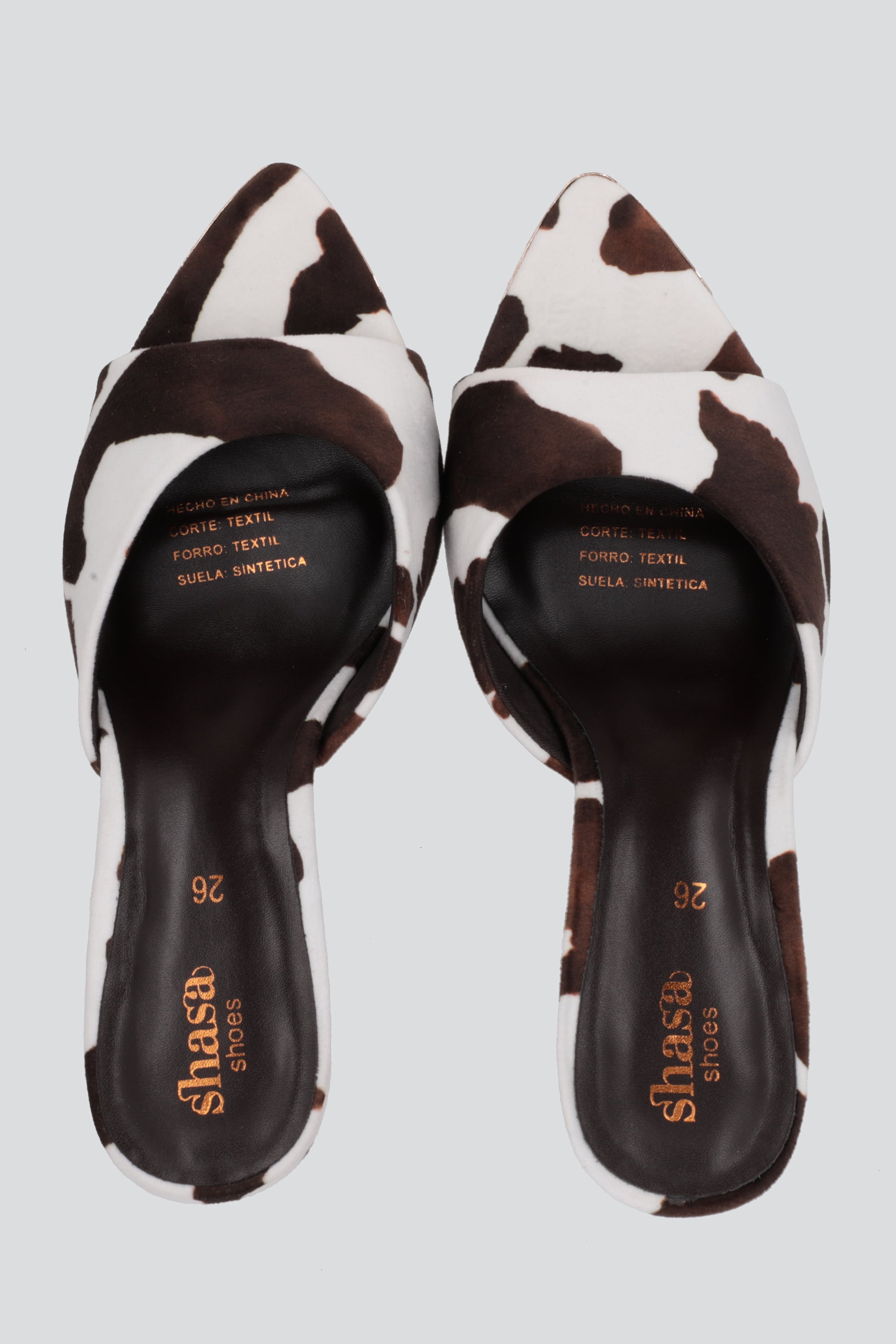 Tacon peep toe puntal CAFE