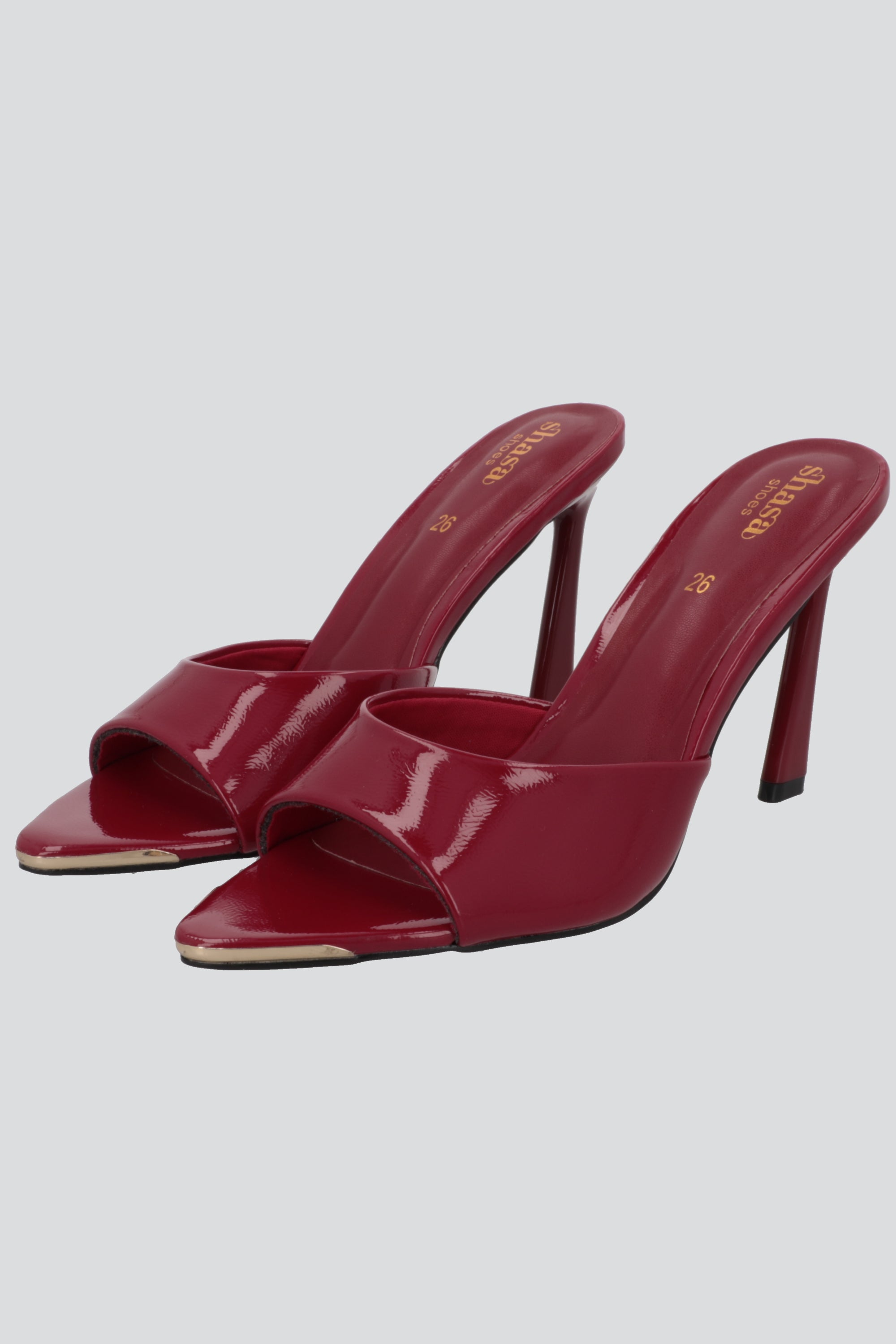 Tacon peep toe puntal ROJO