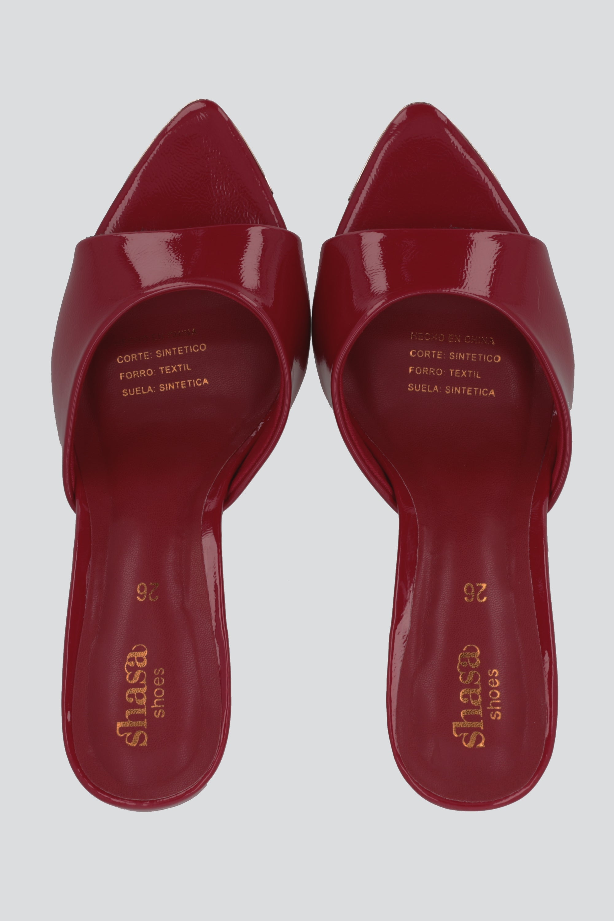 Tacon peep toe puntal ROJO
