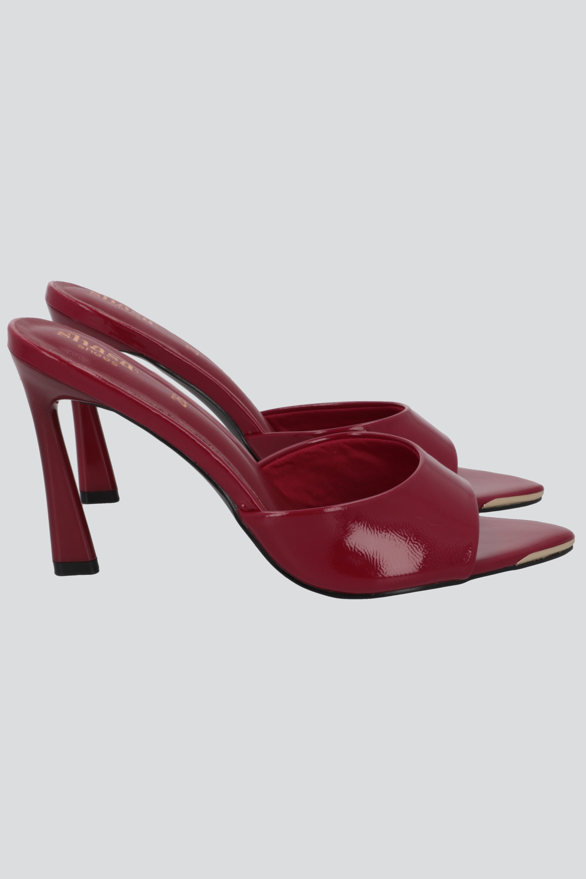 Tacon peep toe puntal ROJO