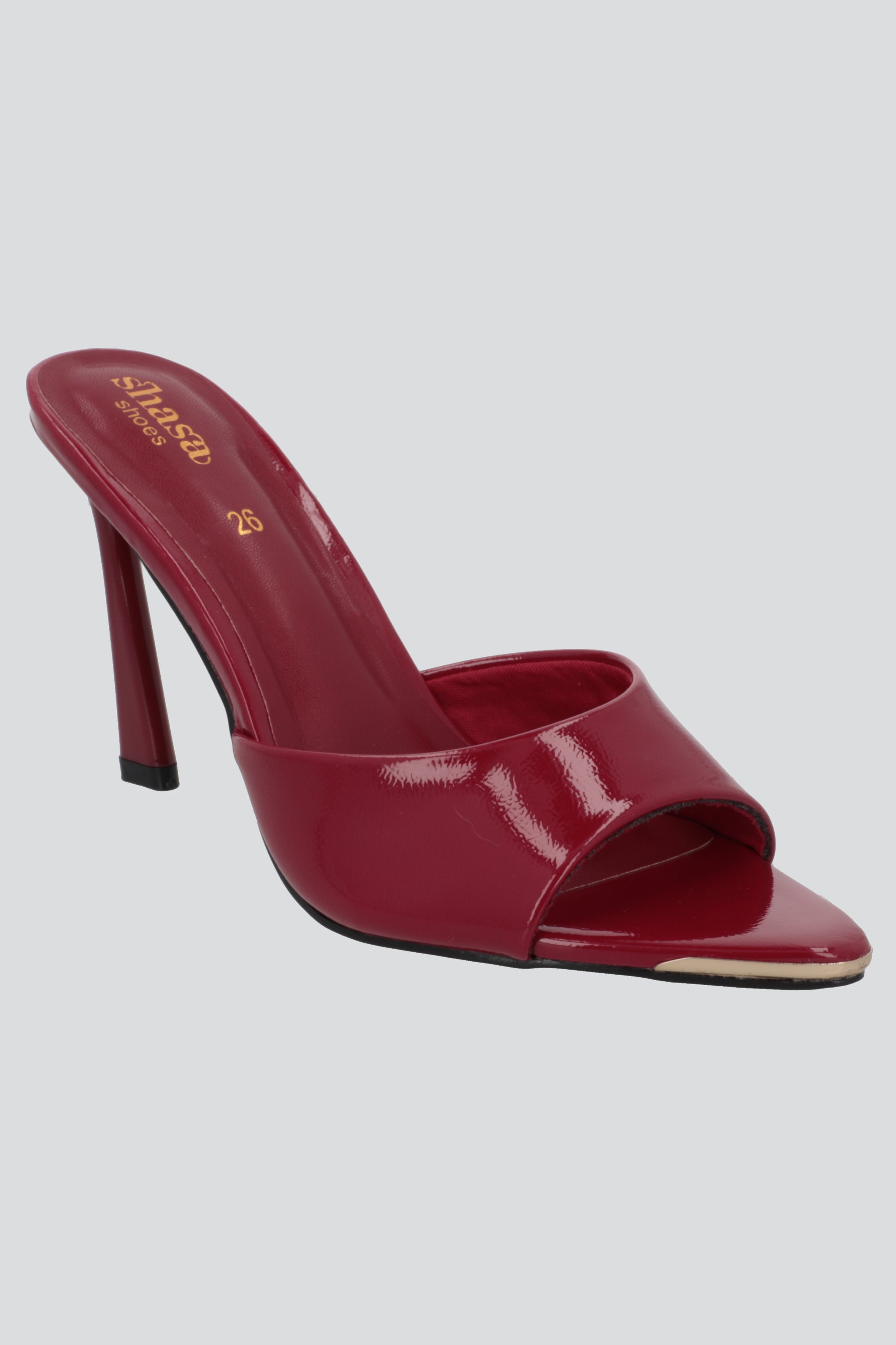 Tacon peep toe puntal ROJO