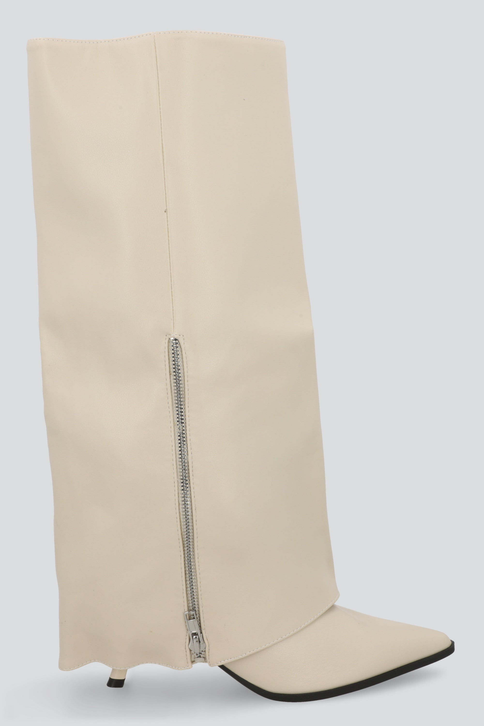 Bota pointy funda zipper HUESO
