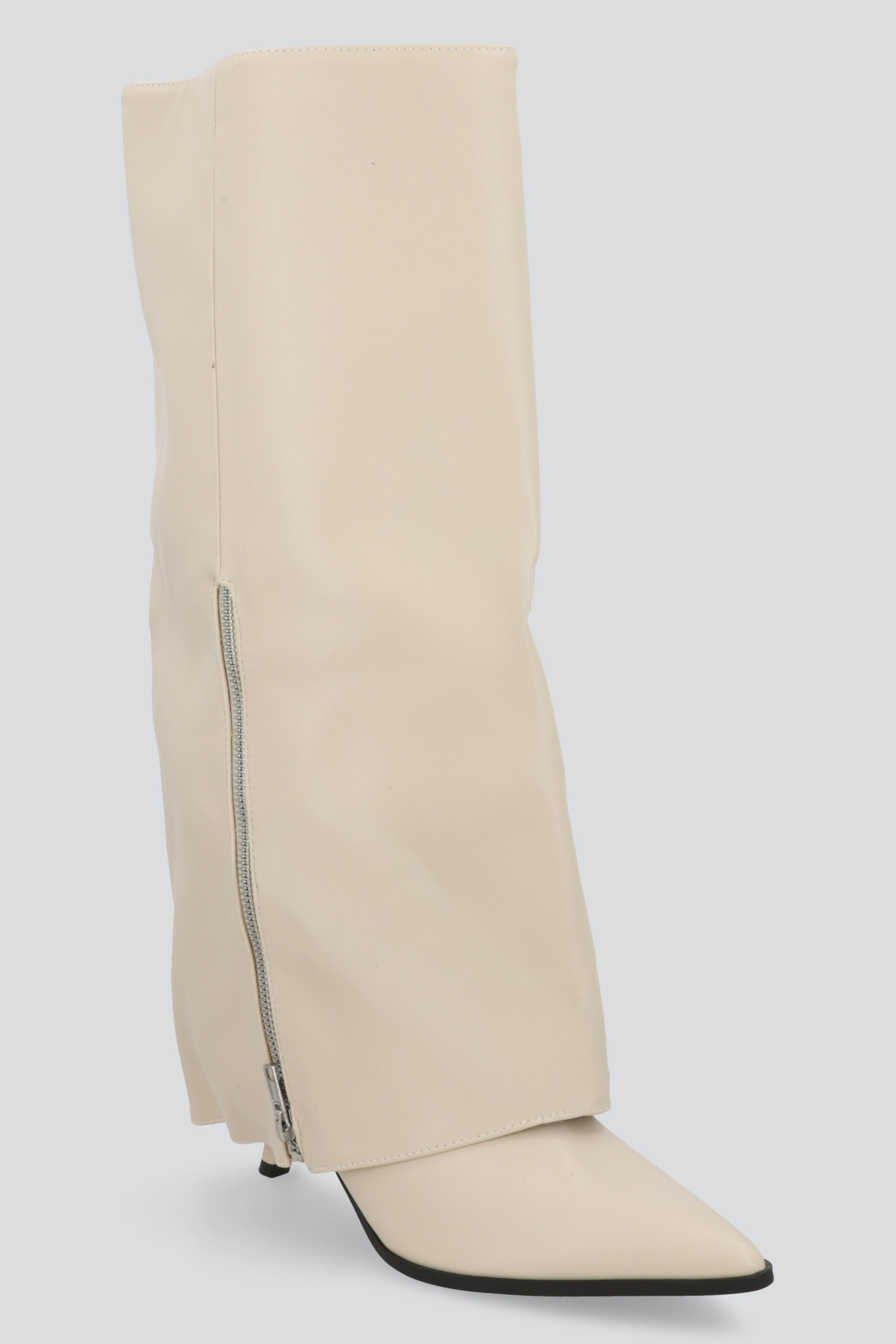 Bota pointy funda zipper HUESO