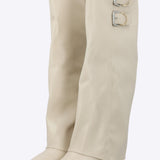 Bota funda alta hebillas