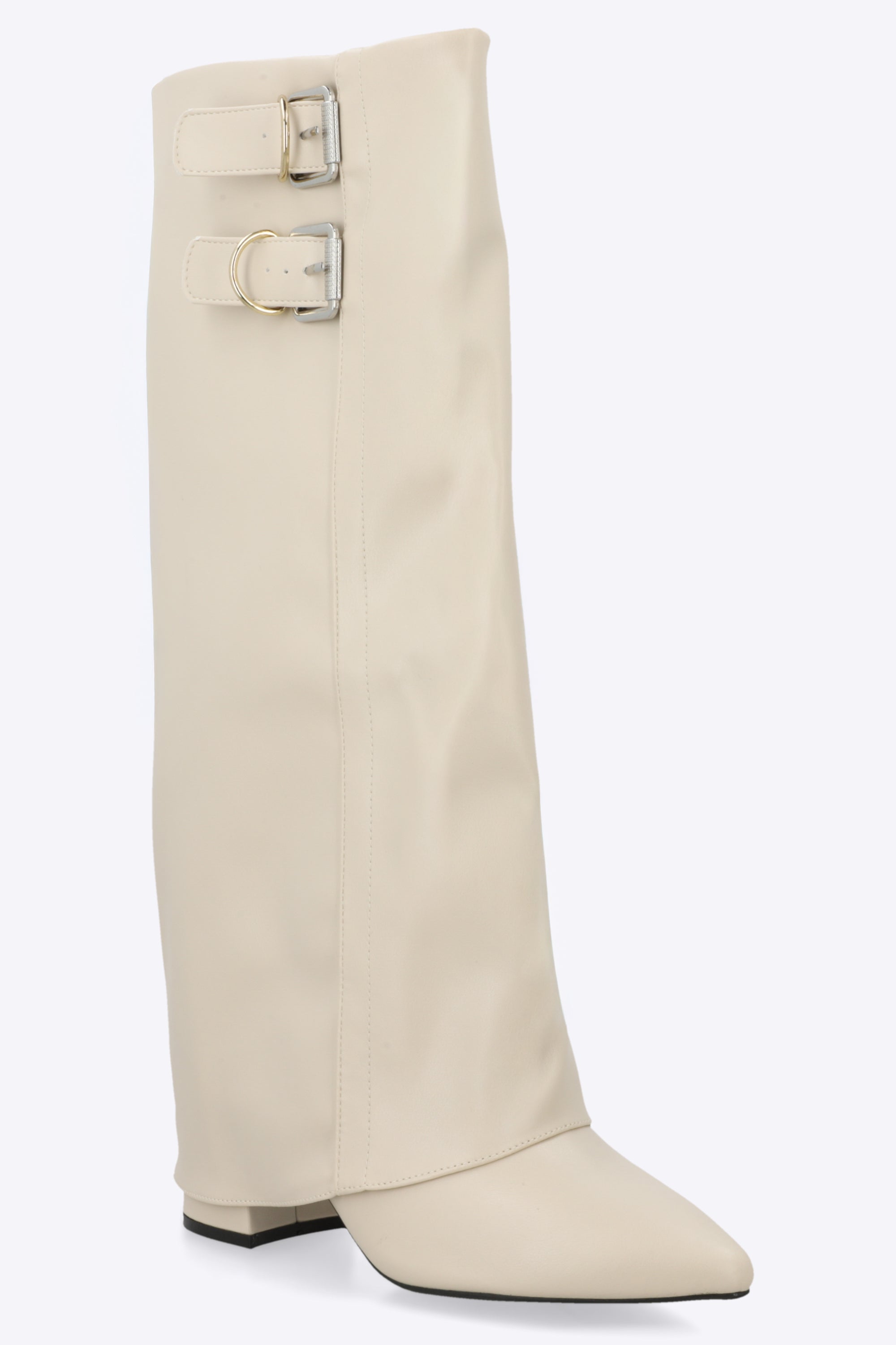 Bota funda alta hebillas