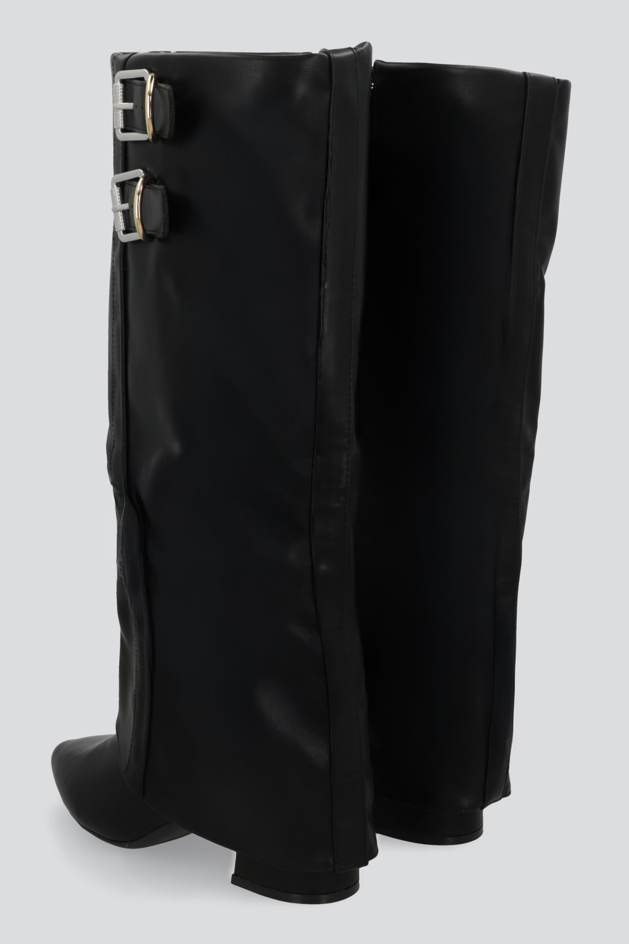Bota funda alta hebillas NEGRO