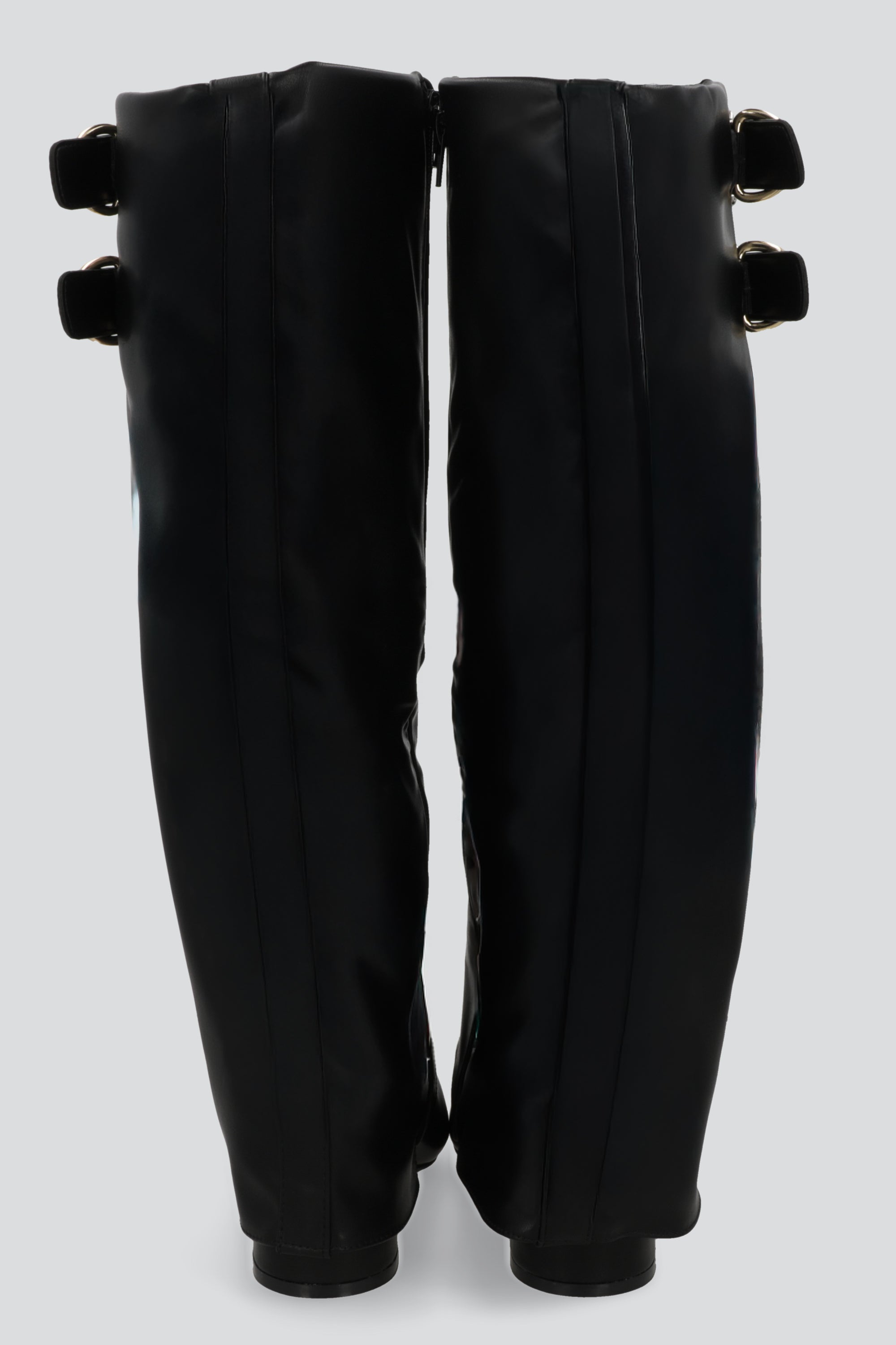 Bota funda alta hebillas NEGRO