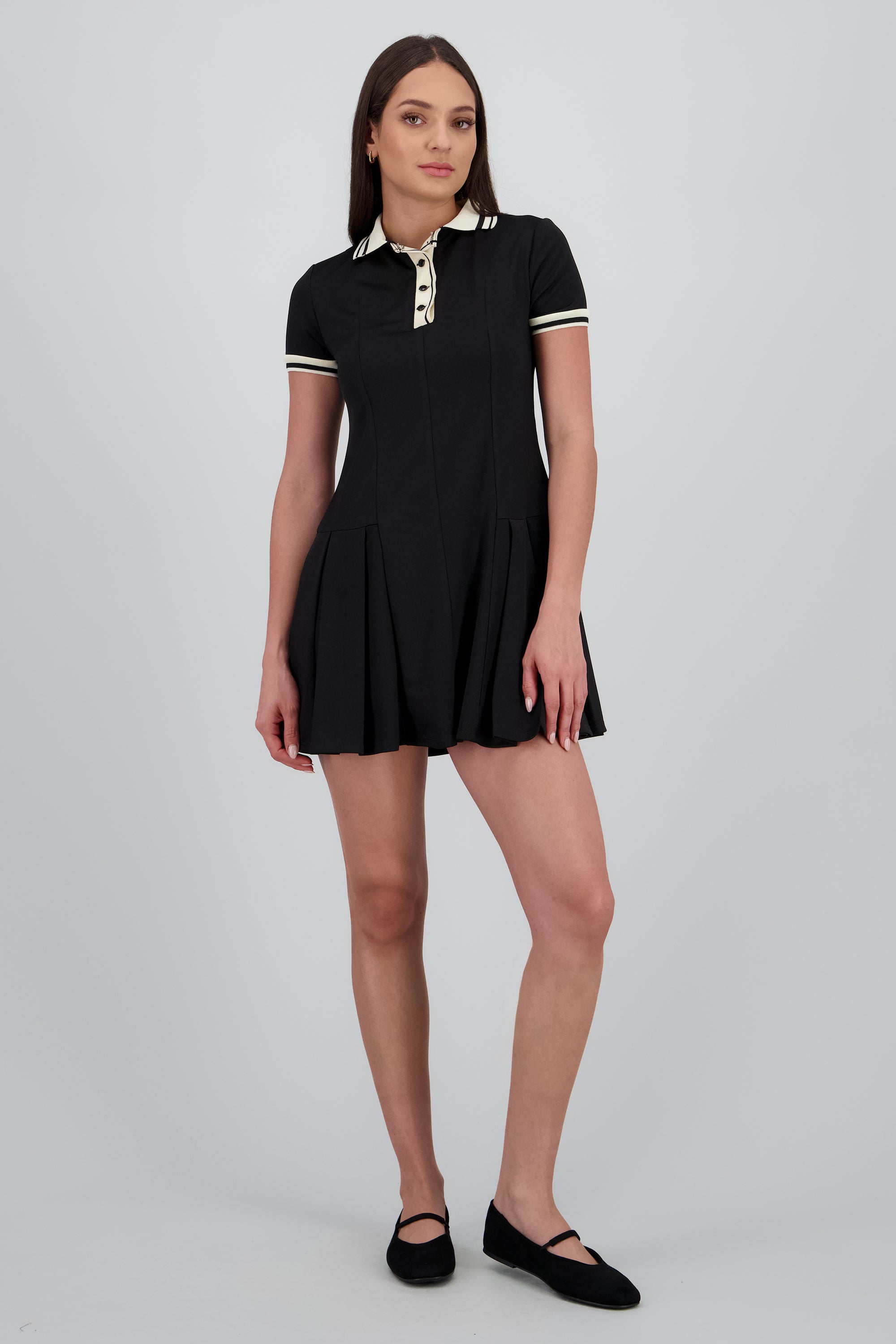 Flat mary jane redonda suede NEGRO