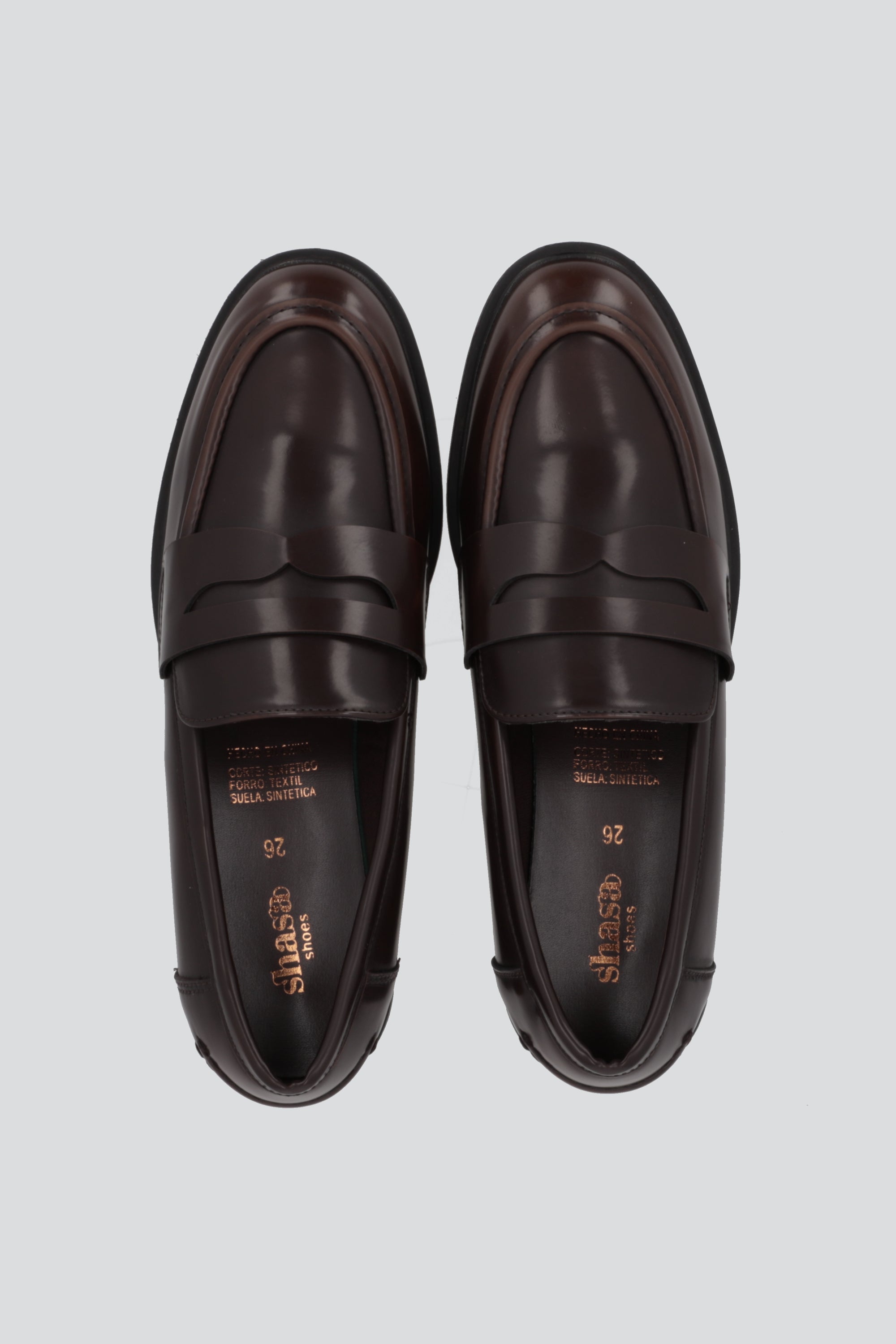 Mocasin penny sencillo CAFE