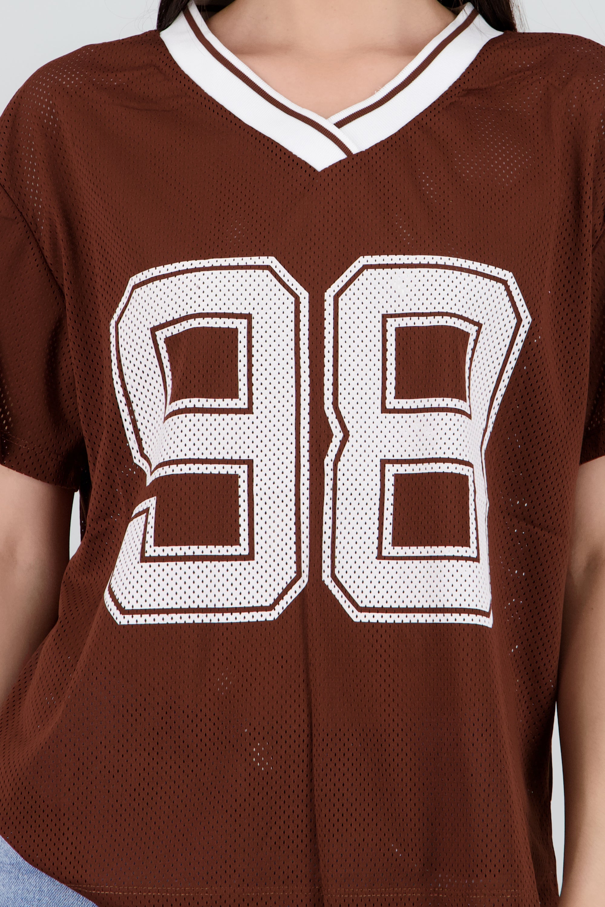 Playera over estampado numero CAFE COMBO