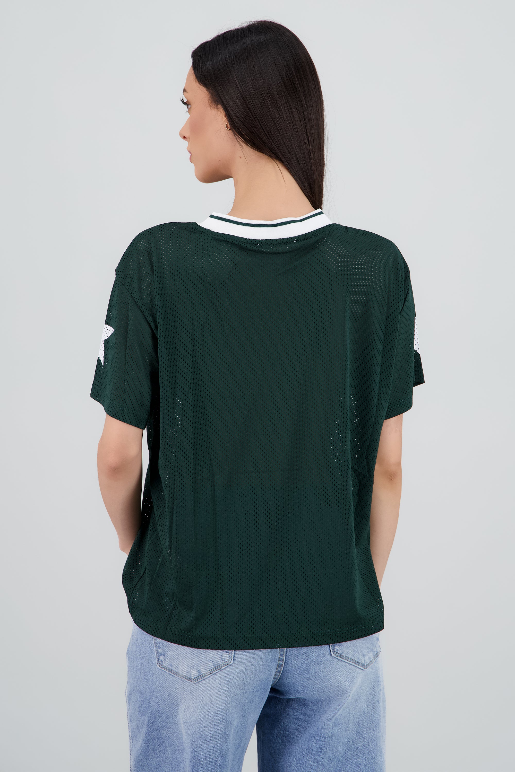 Playera over estampado numero VERDE COMBO