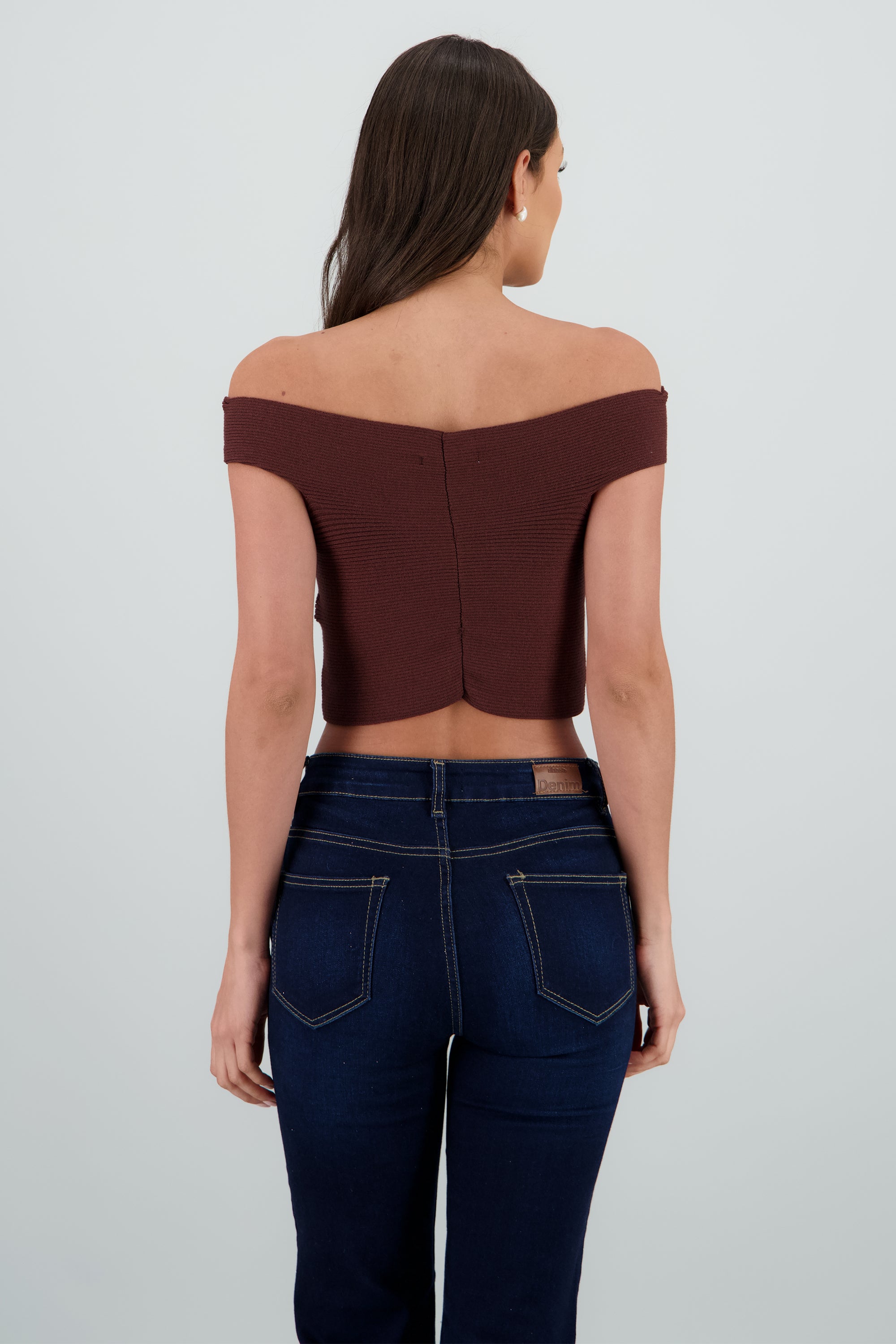 Top off shoulder tejido CHOCOLATE