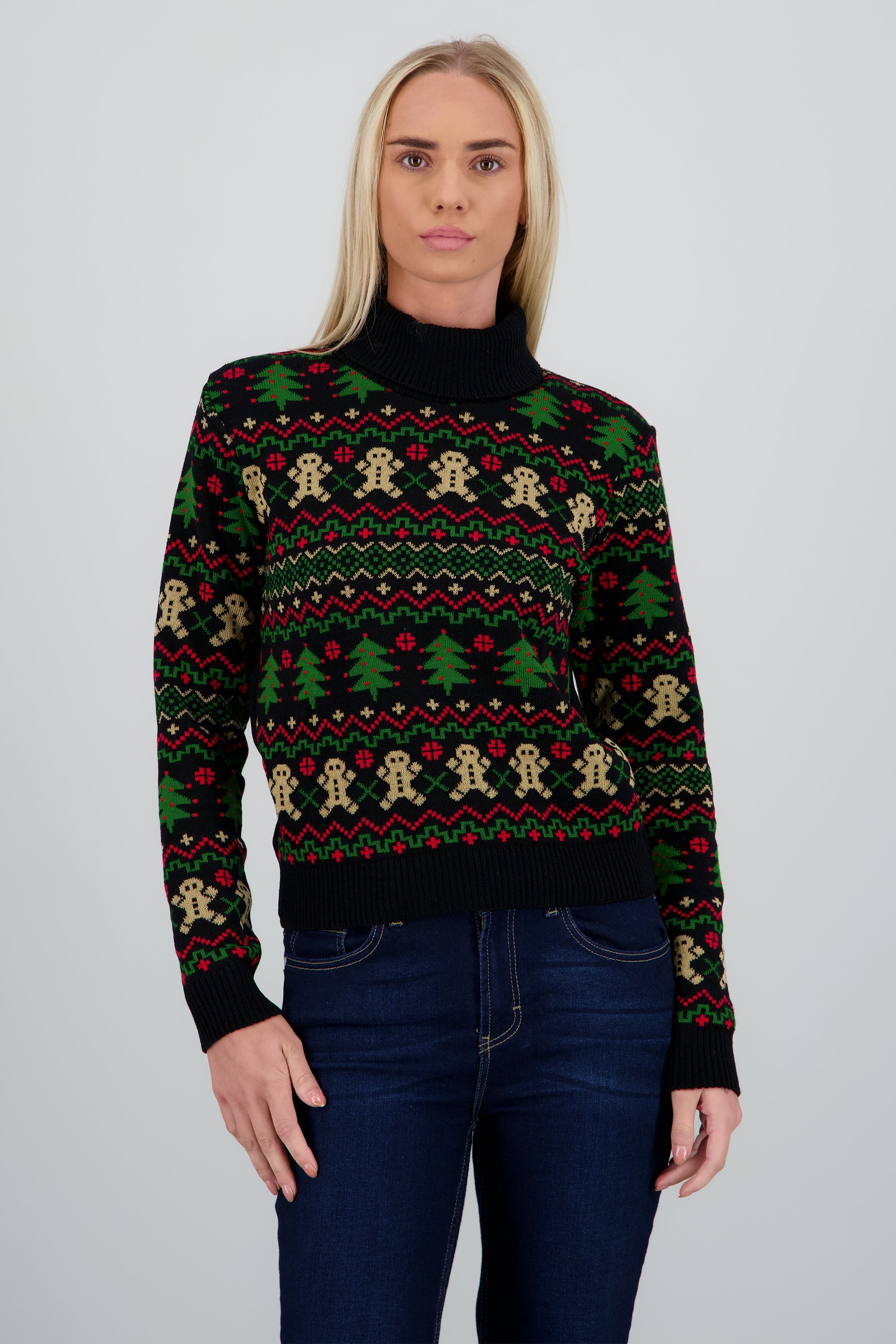 Sueter mini pino cuello tortuga NEGRO COMBO