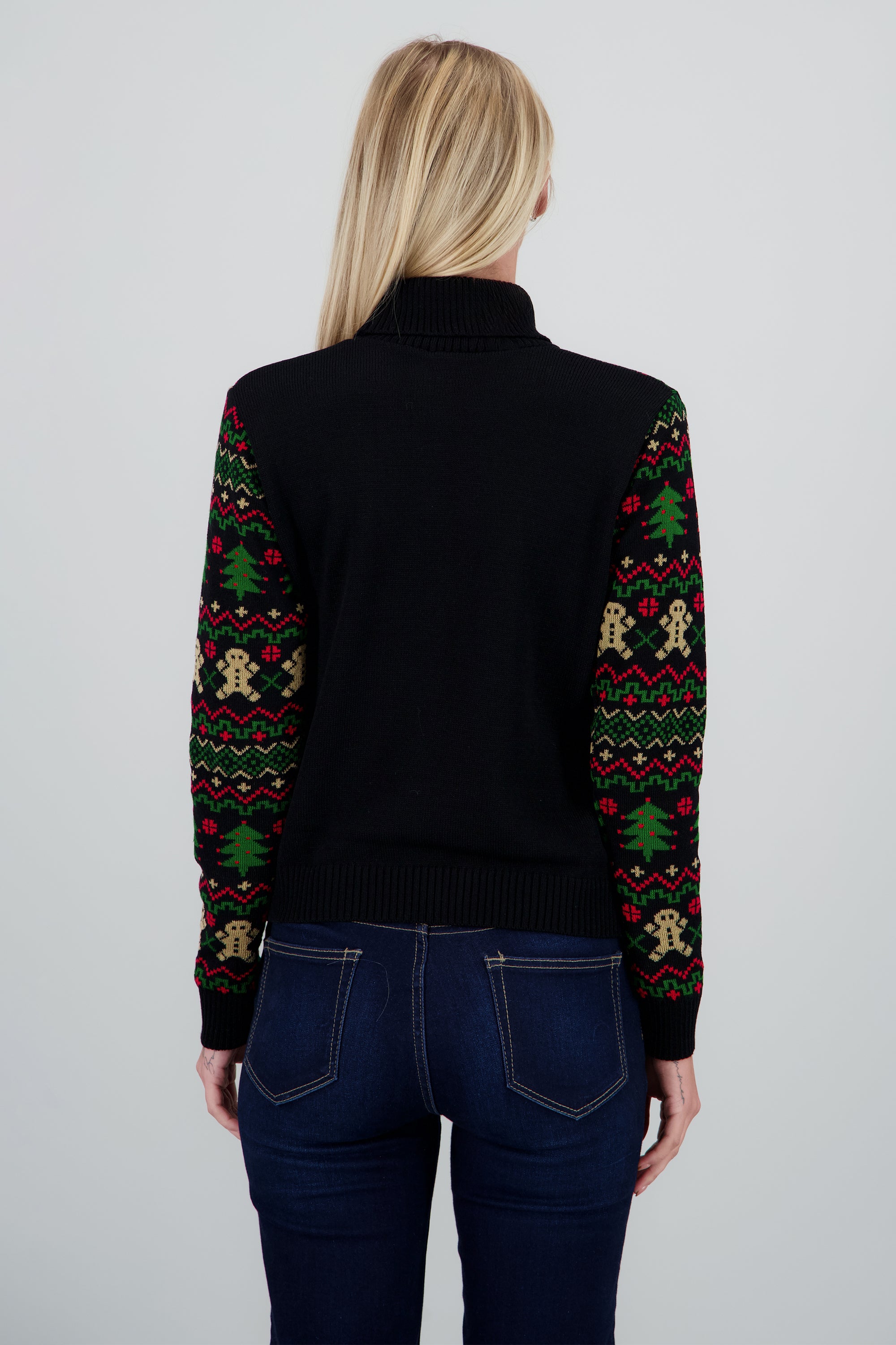 Sueter mini pino cuello tortuga NEGRO COMBO