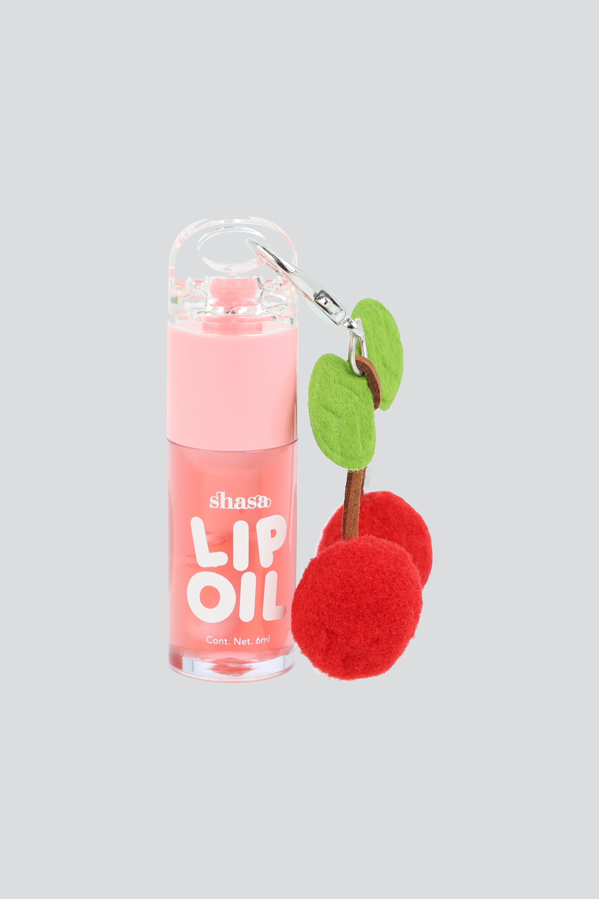Lip oil charm cerezas pompon DURAZNO