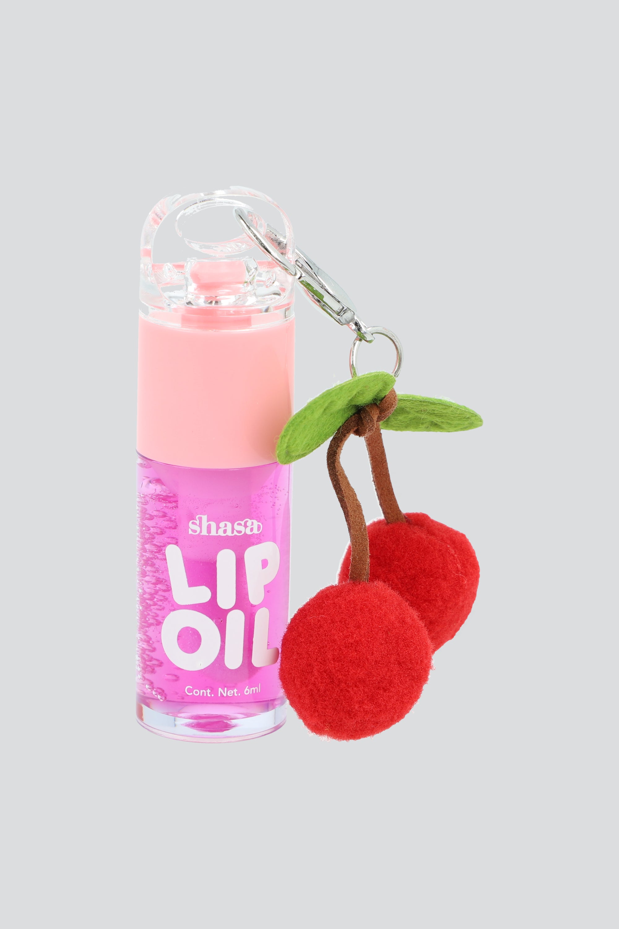 Lip oil charm cerezas pompon FIUSHA