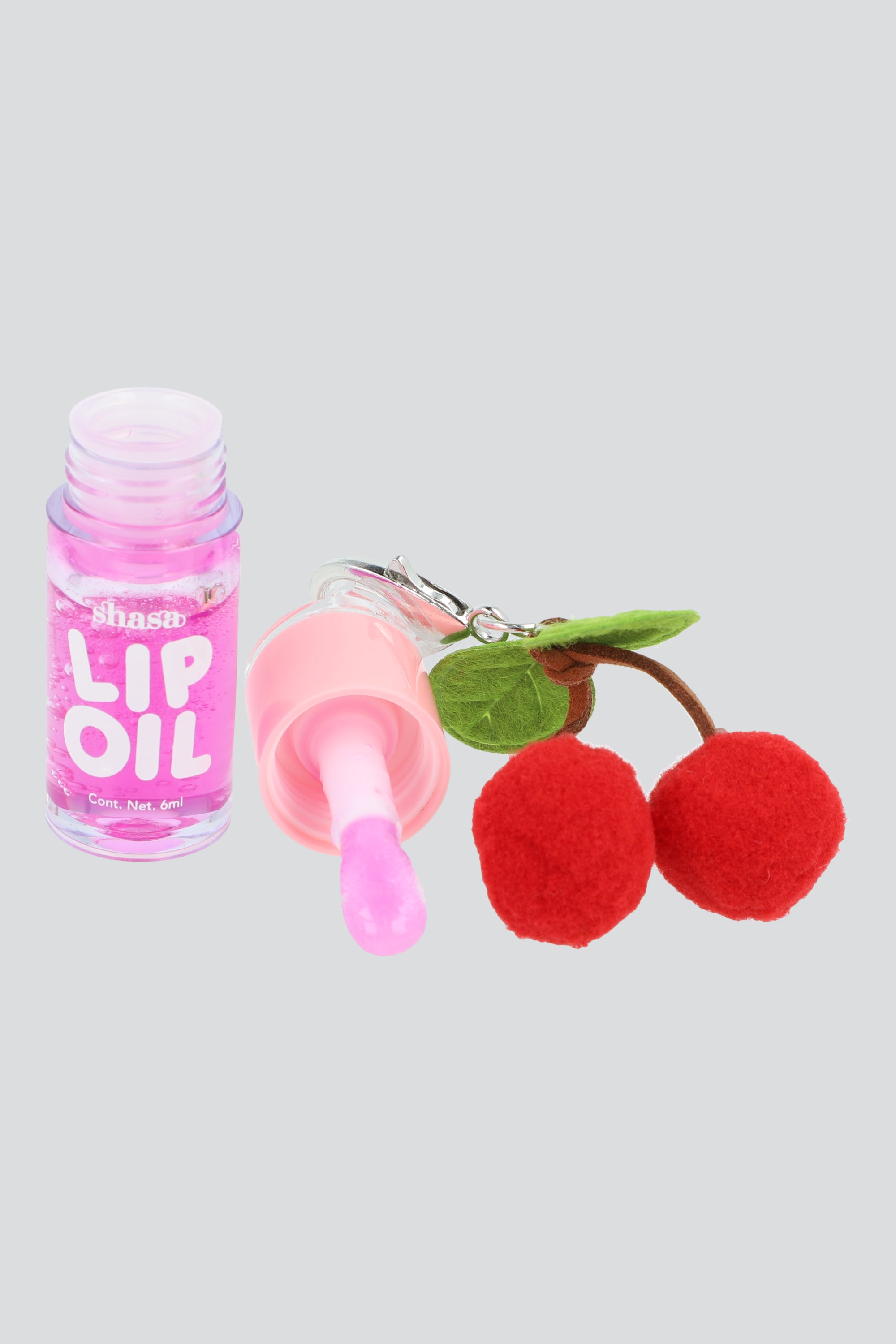 Lip oil charm cerezas pompon FIUSHA