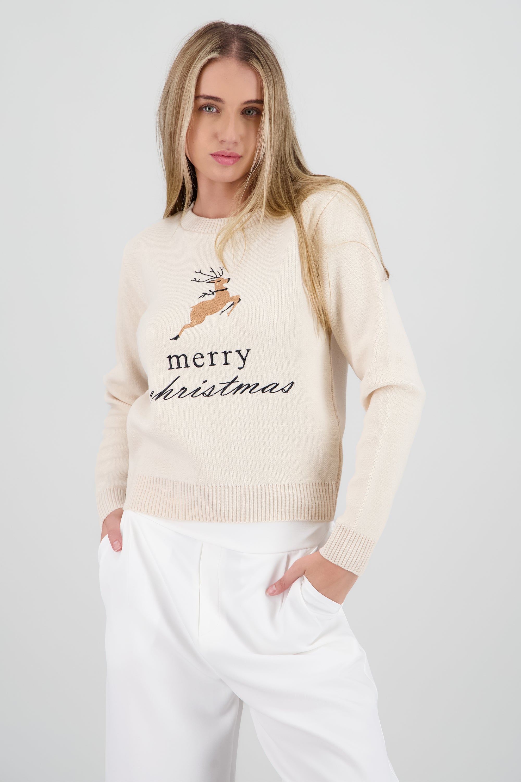Sueter merry christmas reno HUESO