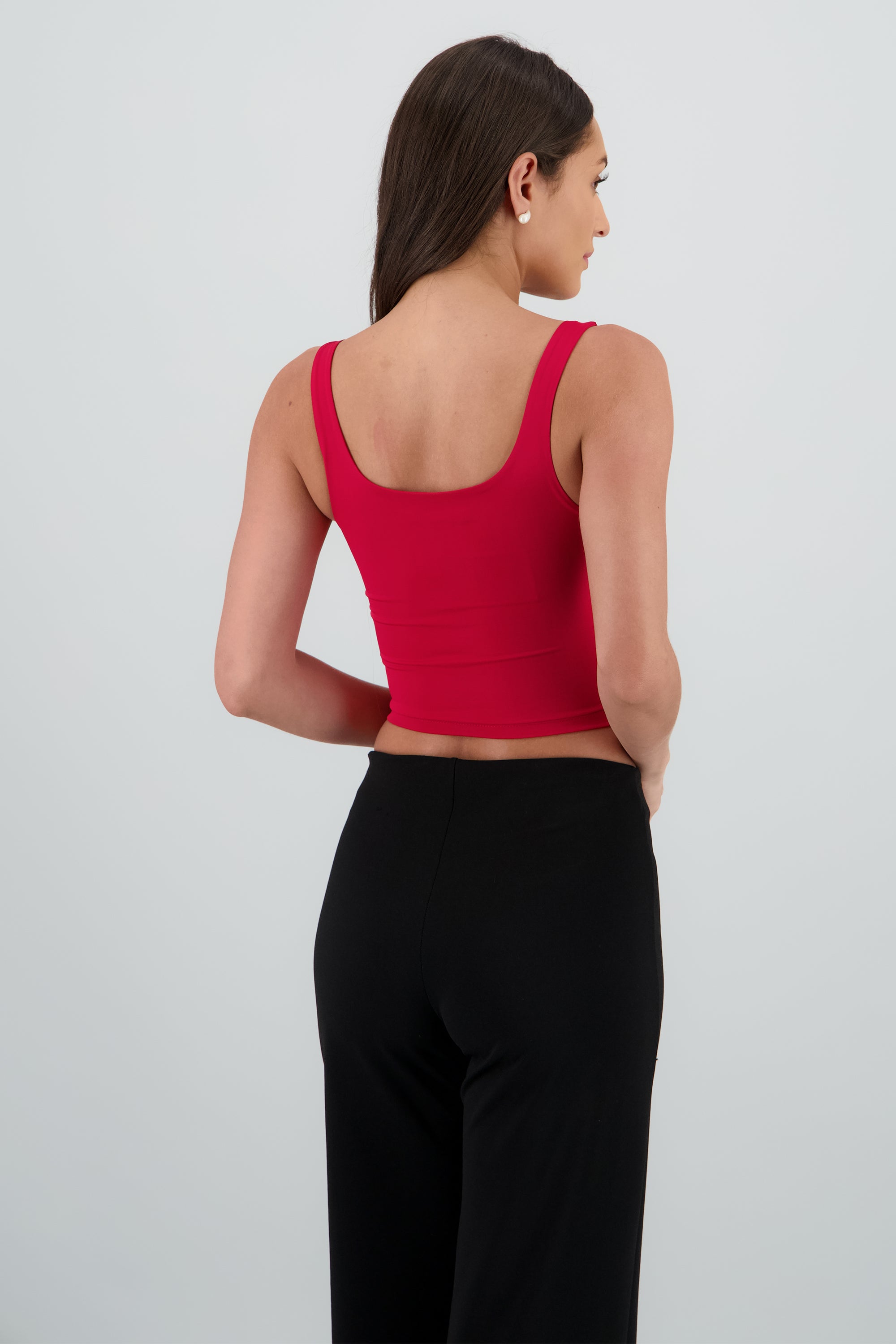 Top tirantes cuello redondo ROJO