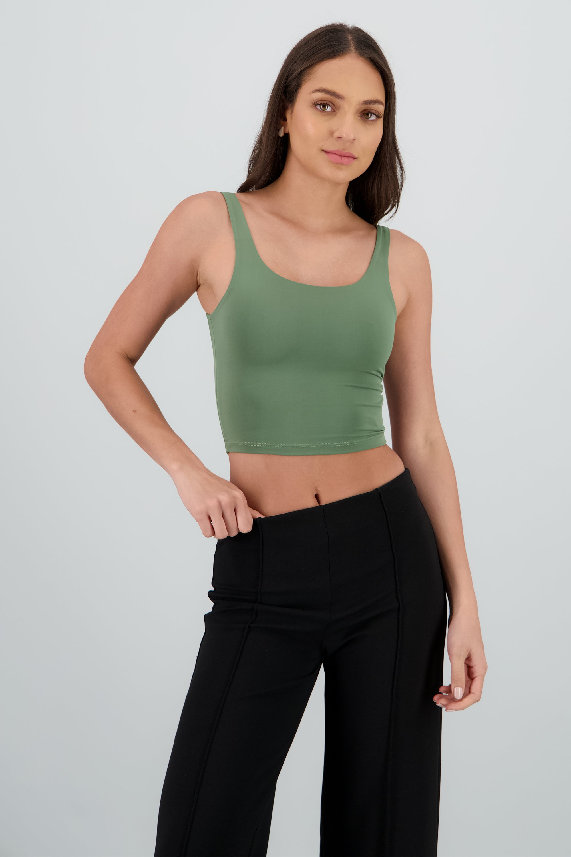 Top tirantes cuello redondo OLIVO