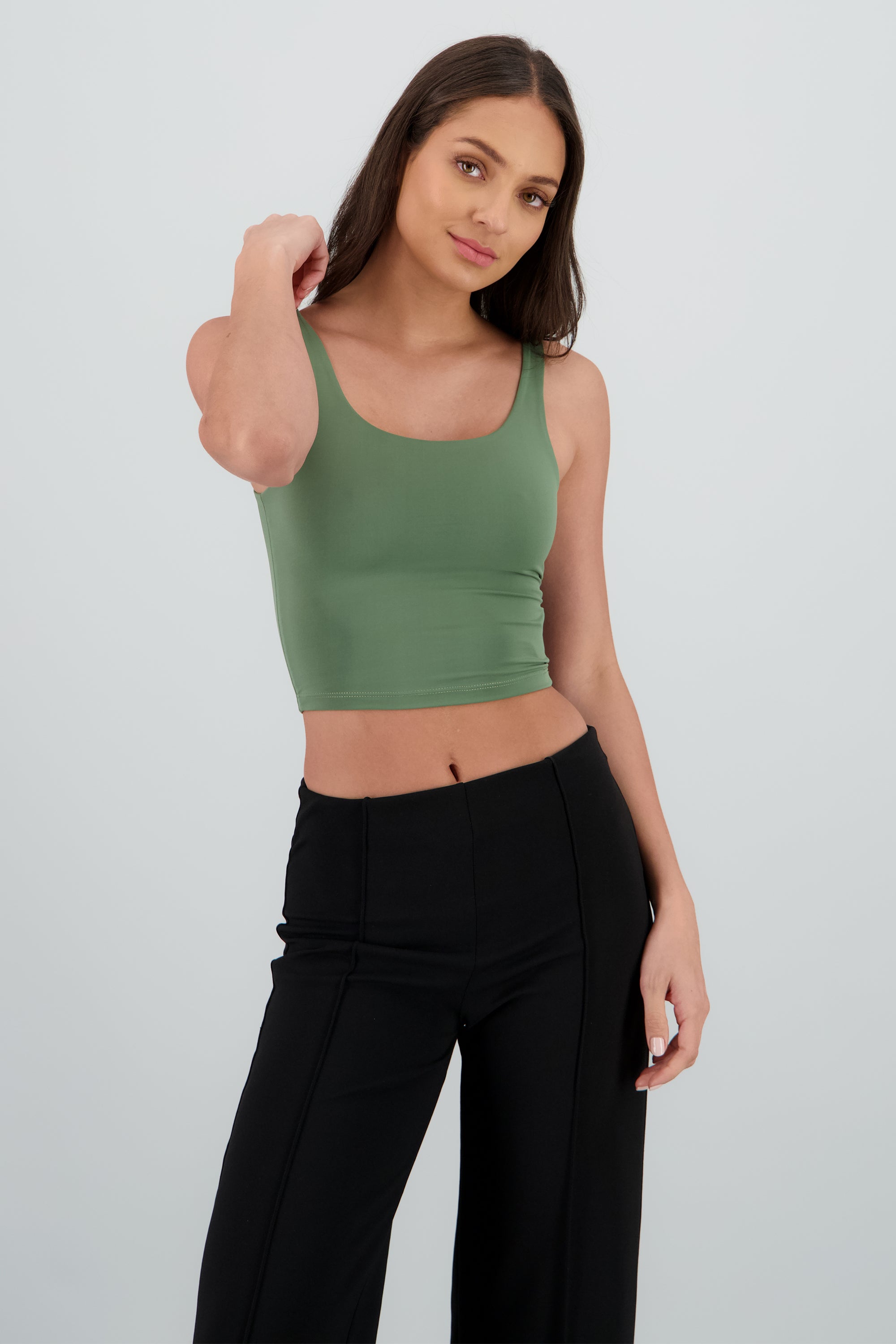 Top tirantes cuello redondo OLIVO