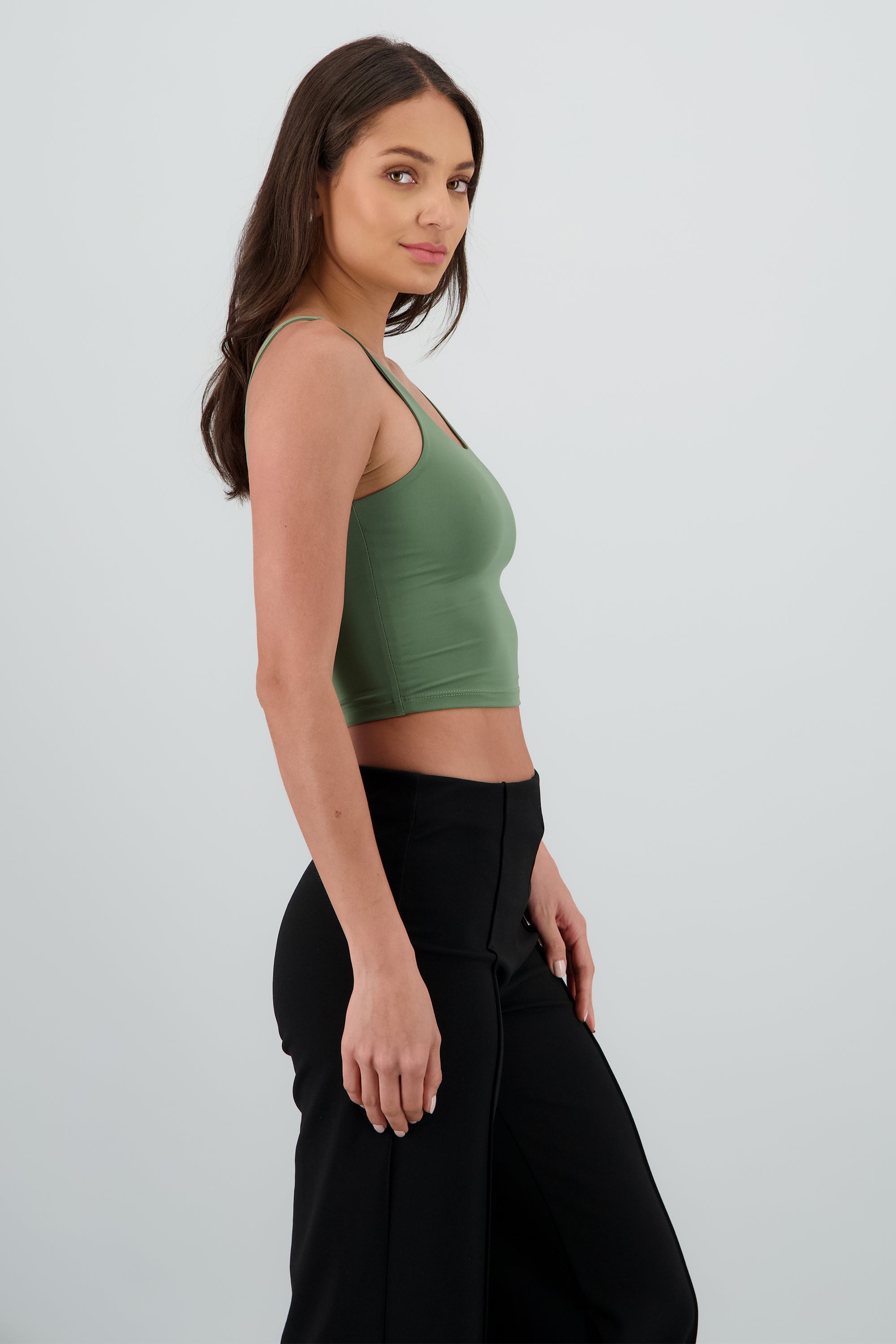 Top tirantes cuello redondo OLIVO