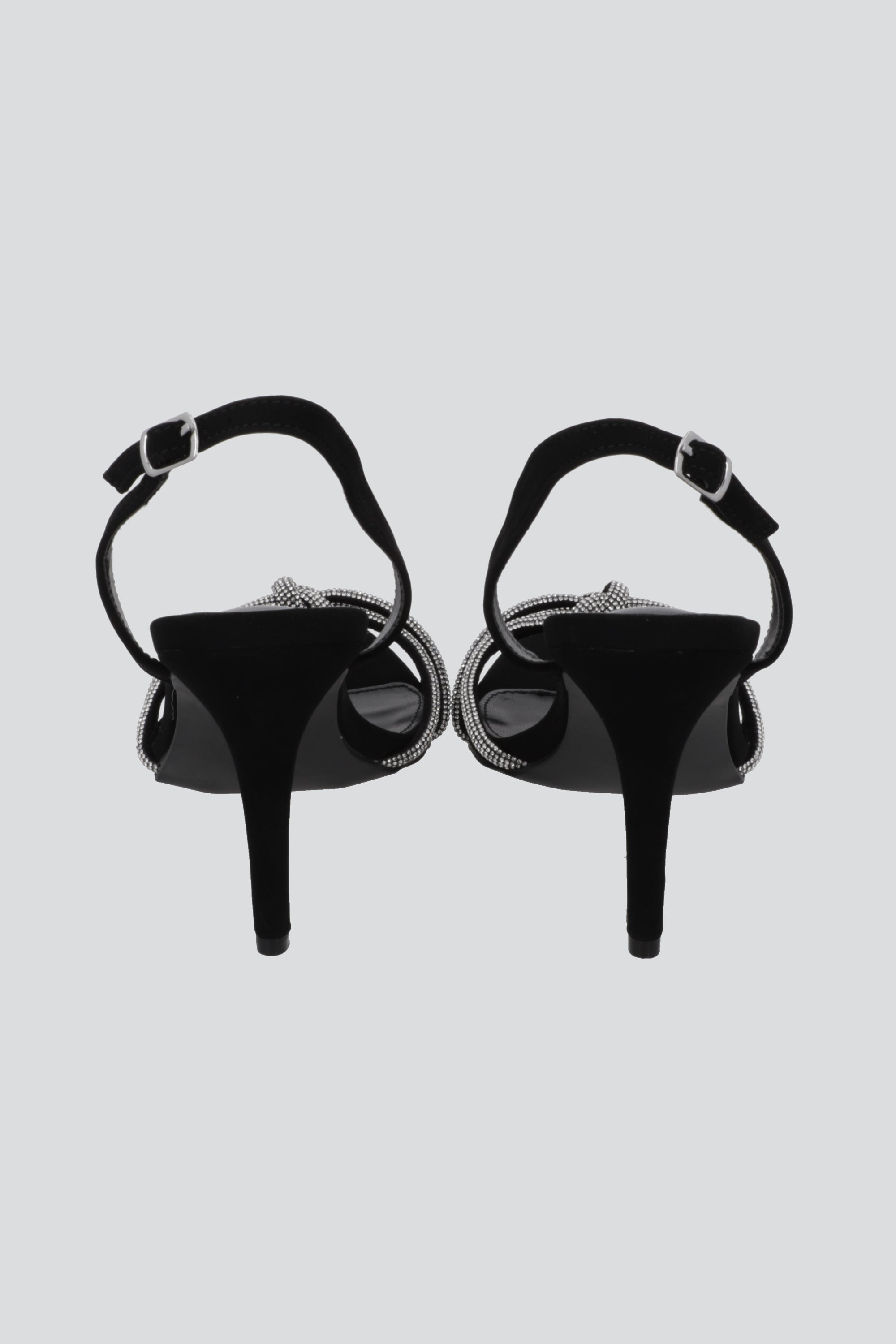 Tacon nudo brillos NEGRO
