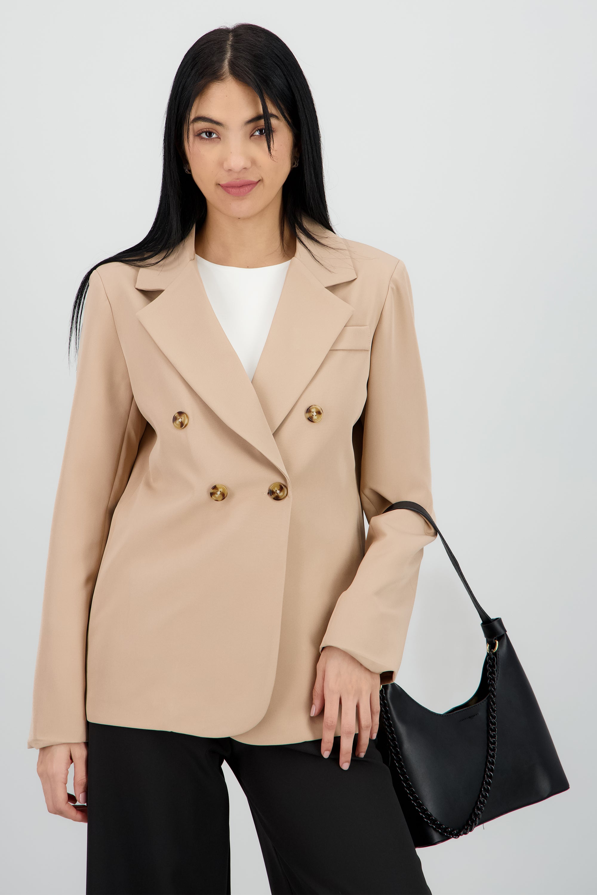Blazer recto cruzado KHAKI
