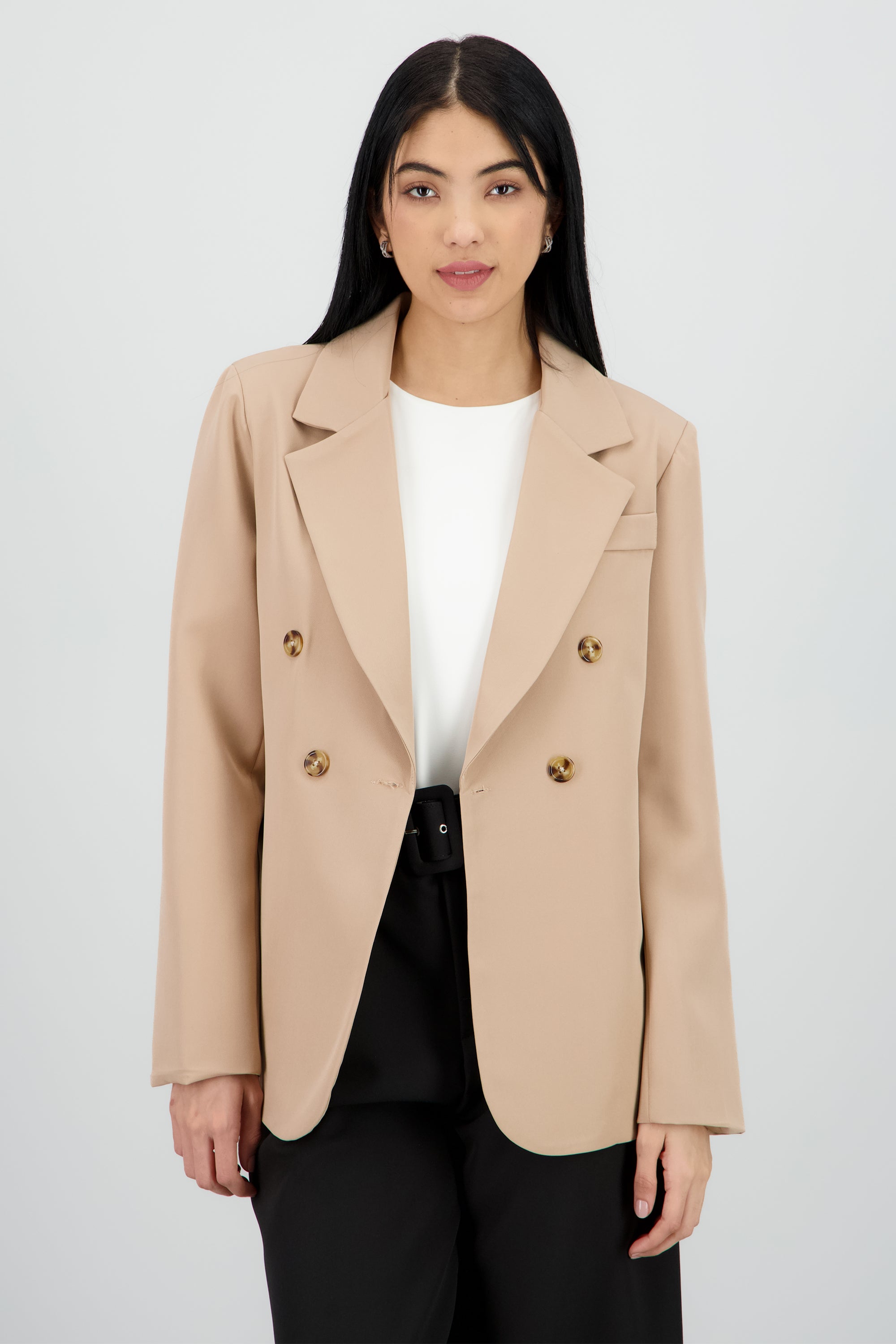 Blazer recto cruzado KHAKI