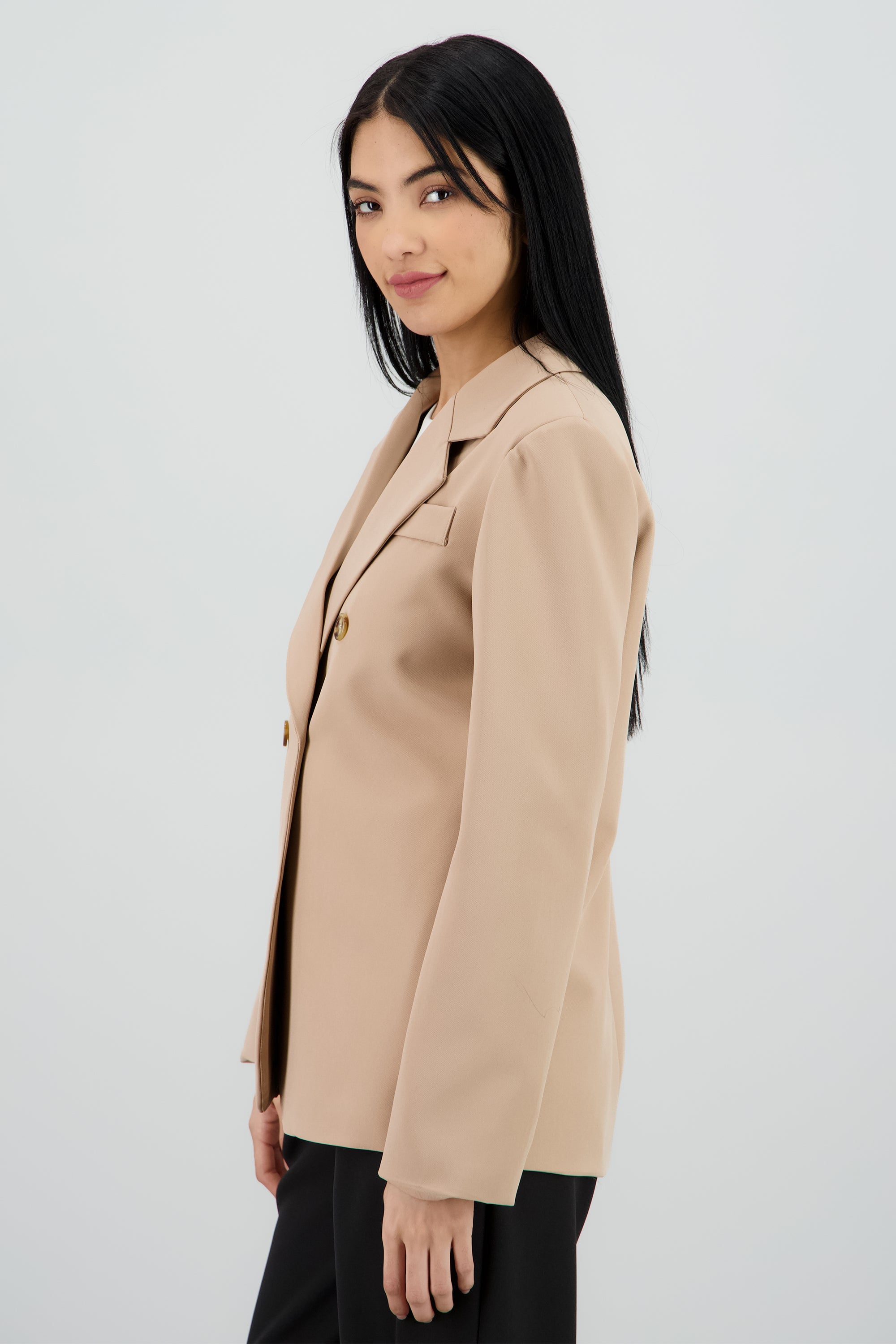 Blazer recto cruzado KHAKI