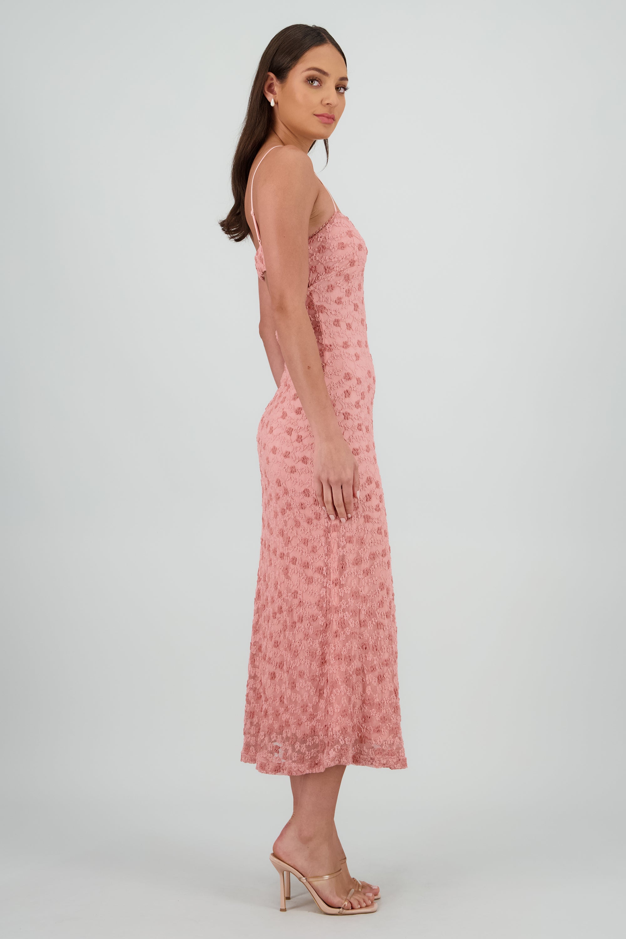 Vestido maxi detalle espalda ROSA