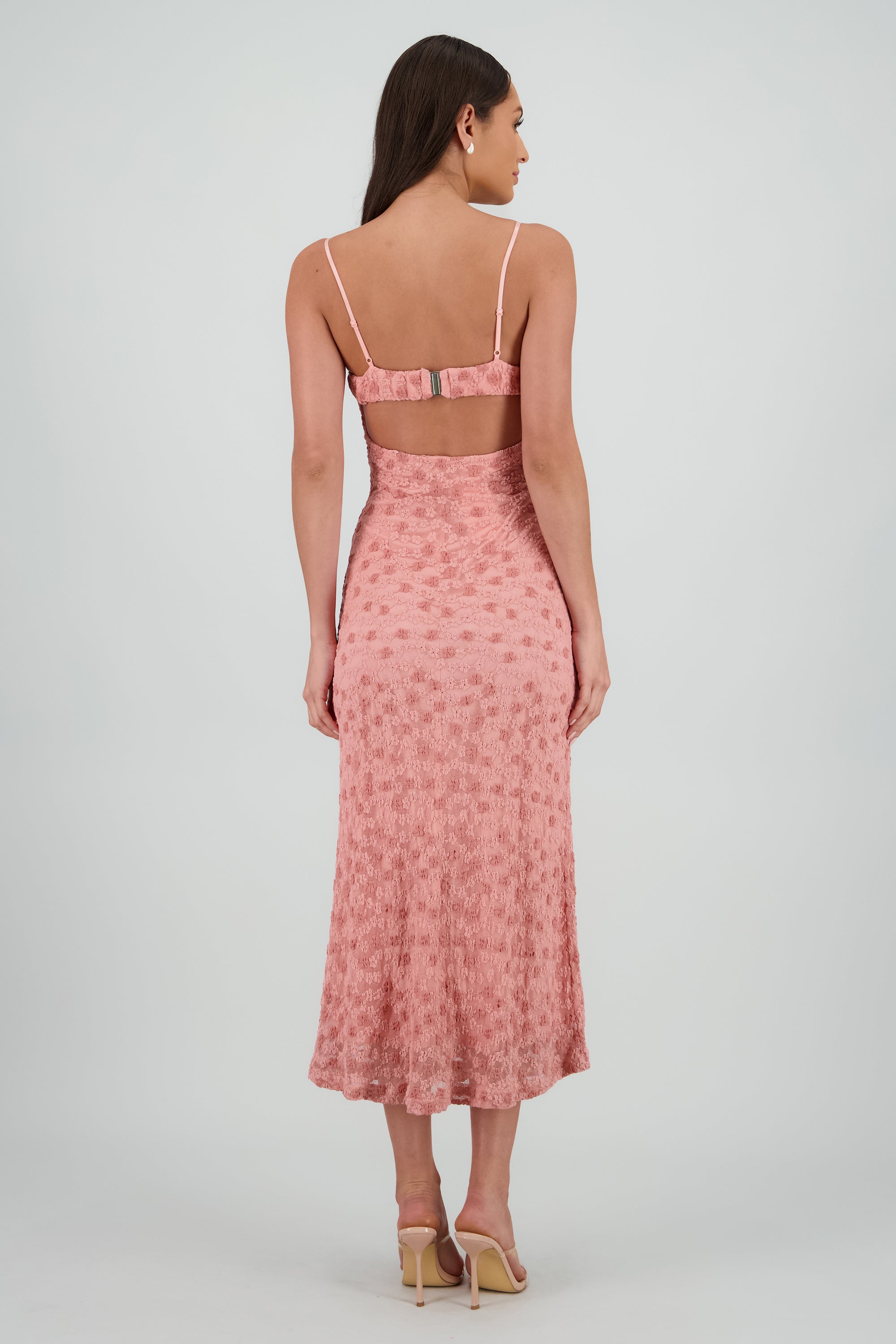 Vestido maxi detalle espalda ROSA