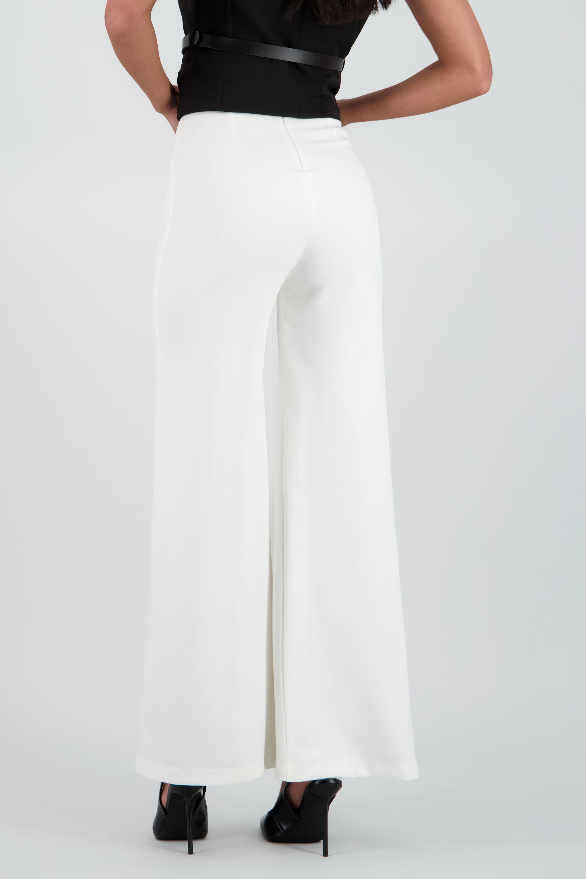 Pantalon liso contraste BLANCO