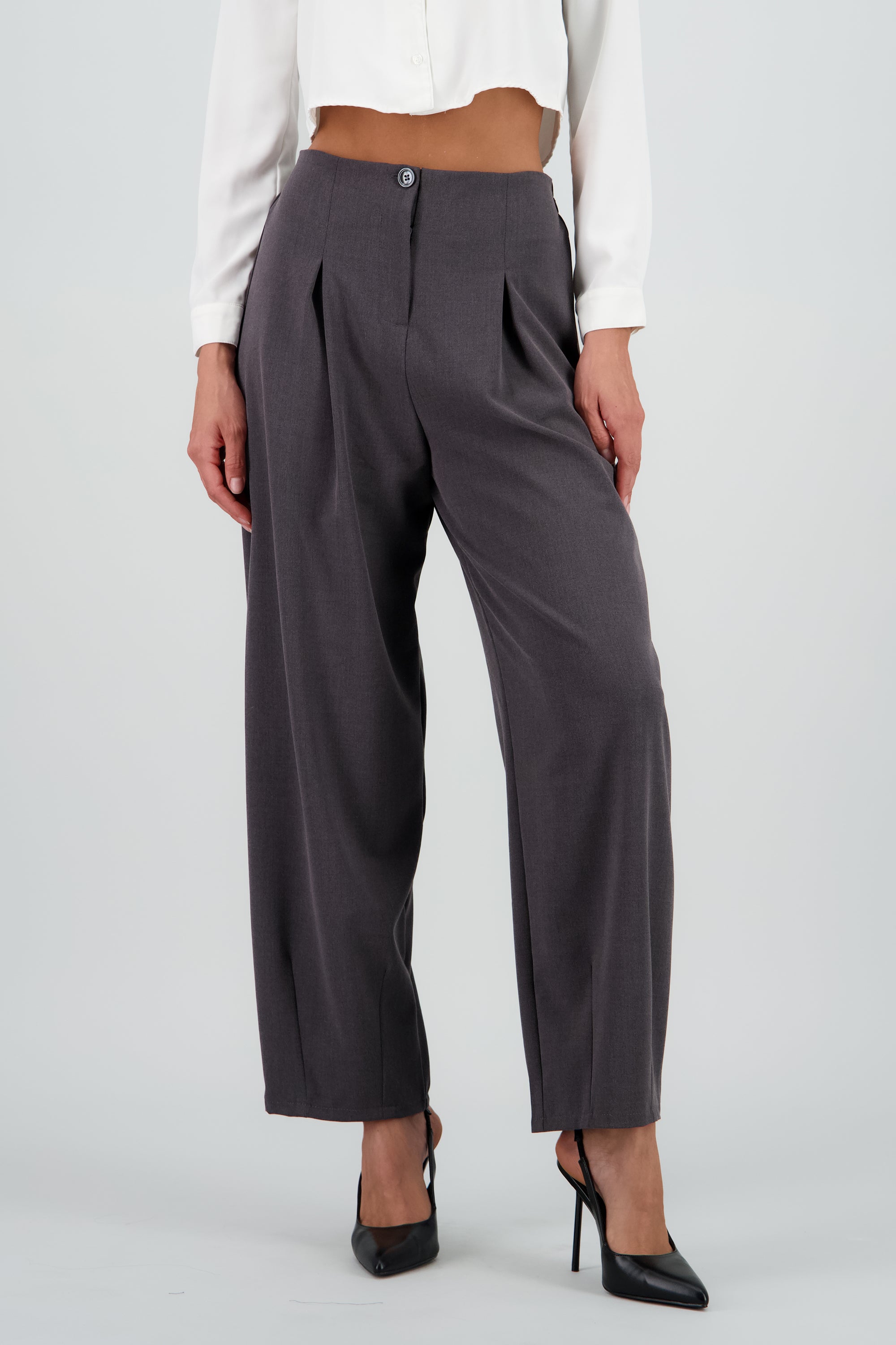 Pantalon pinzas GRIS