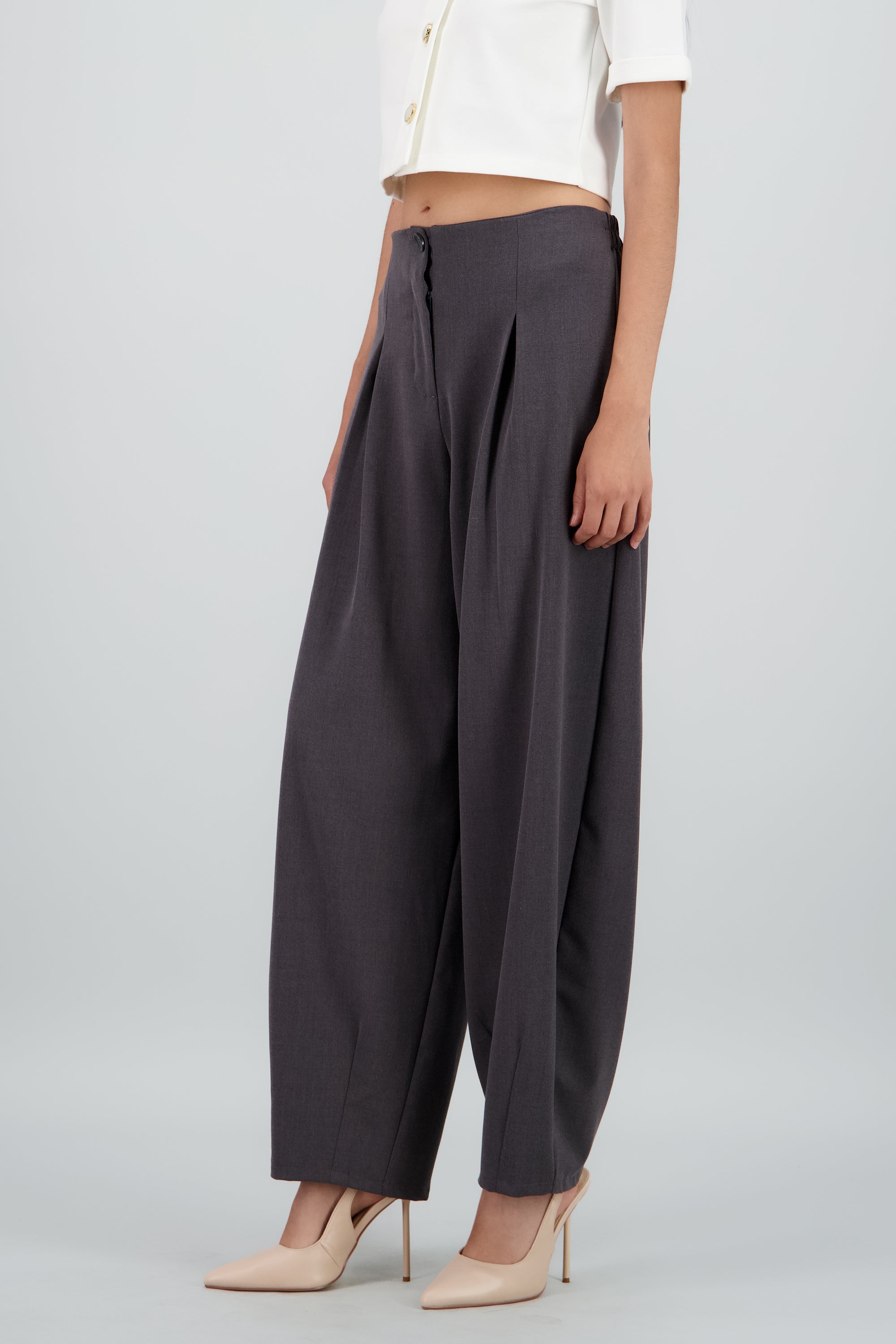 Pantalon pinzas GRIS