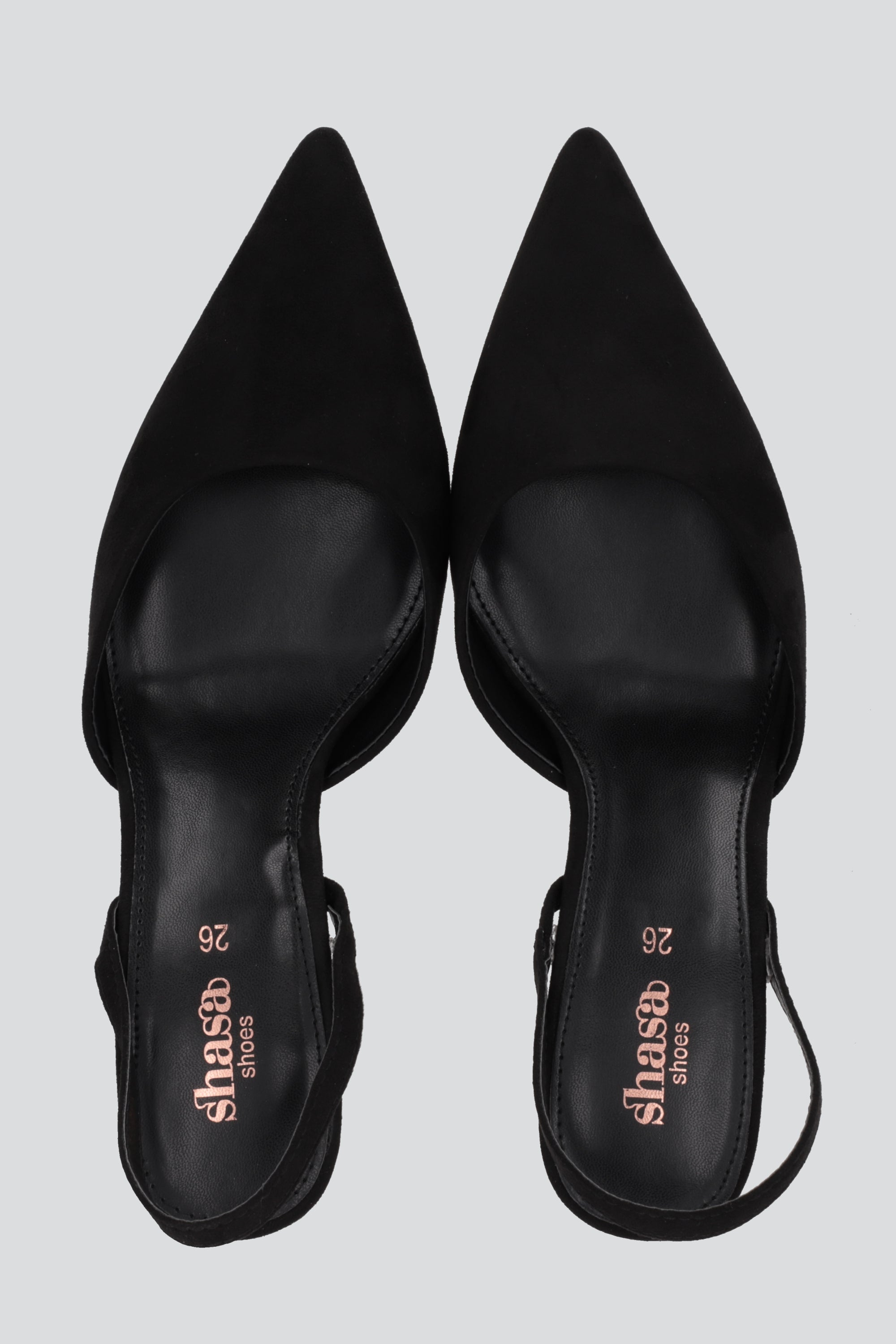 Tacon pointy slingback NEGRO